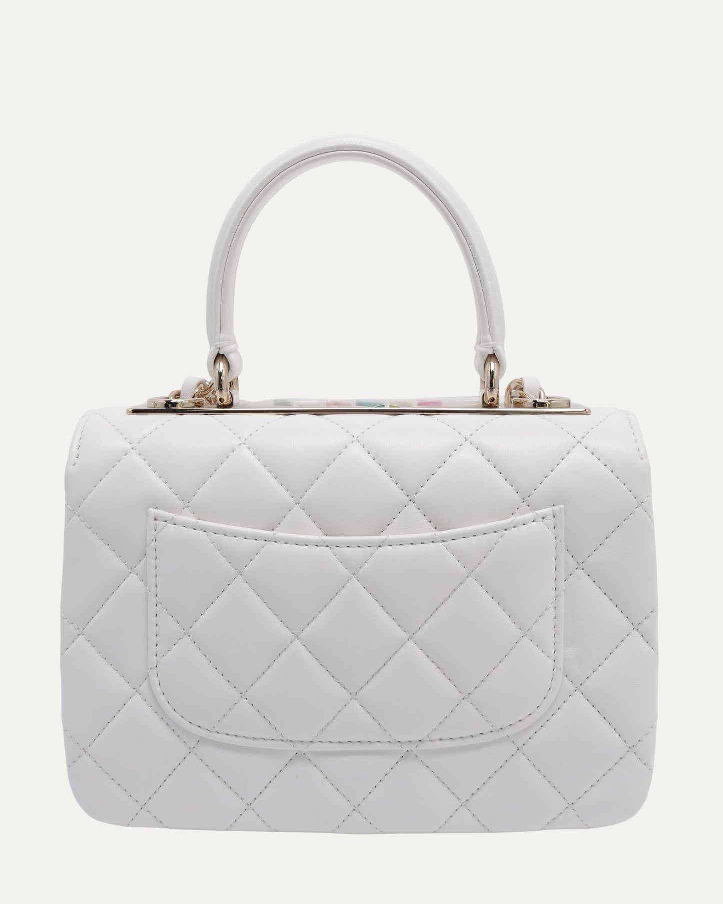 Quilted Leather Top Handle Bag