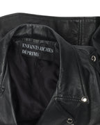 Chess Board Leather Double Rider Jacket