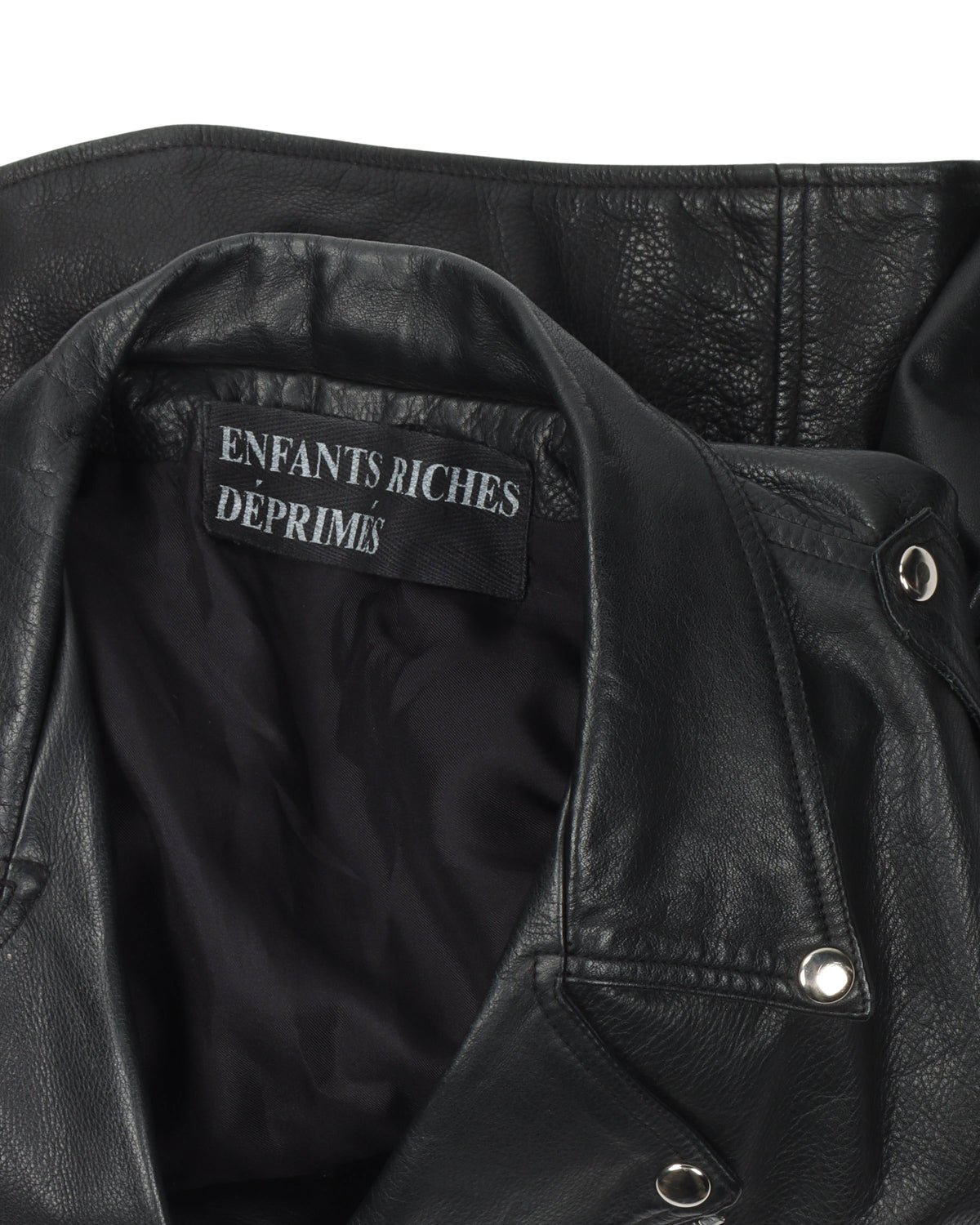 Chess Board Leather Double Rider Jacket