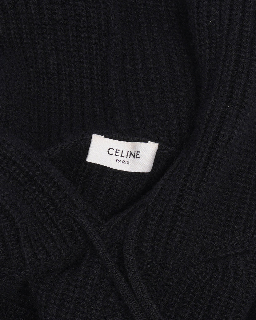 Ribbed Wool Hoodie