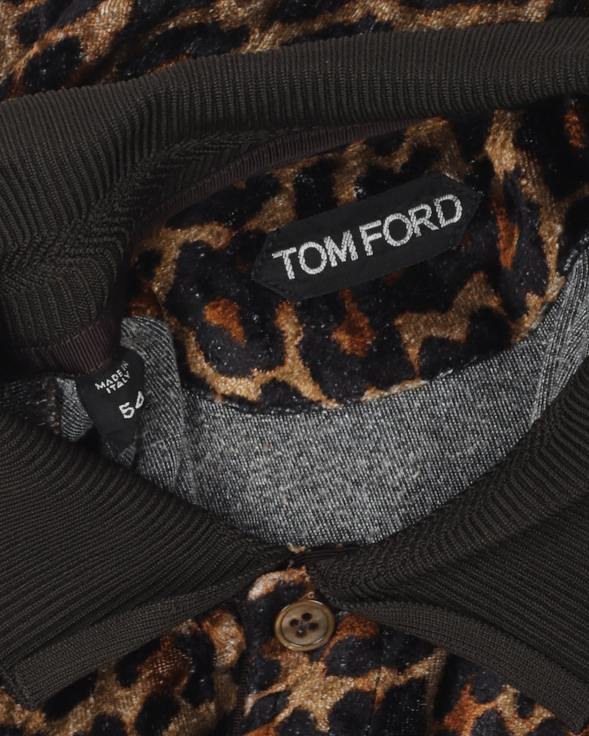 Leopard Print Collared Shirt