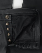 Fleur Knee Leather Cross Patch Pants
