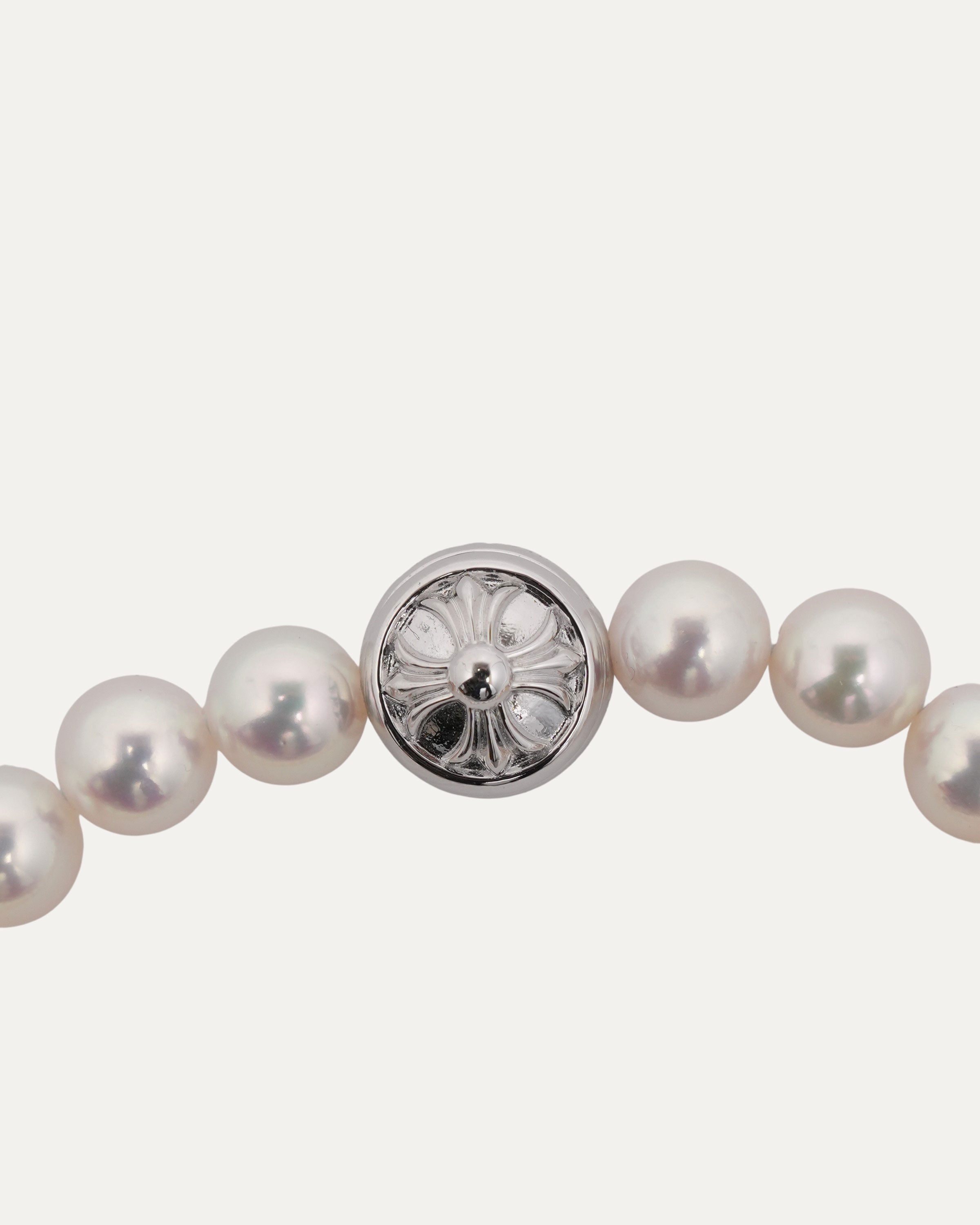 Chrome Hearts Mikimoto South Sea Pearl with White Gold Bracelet