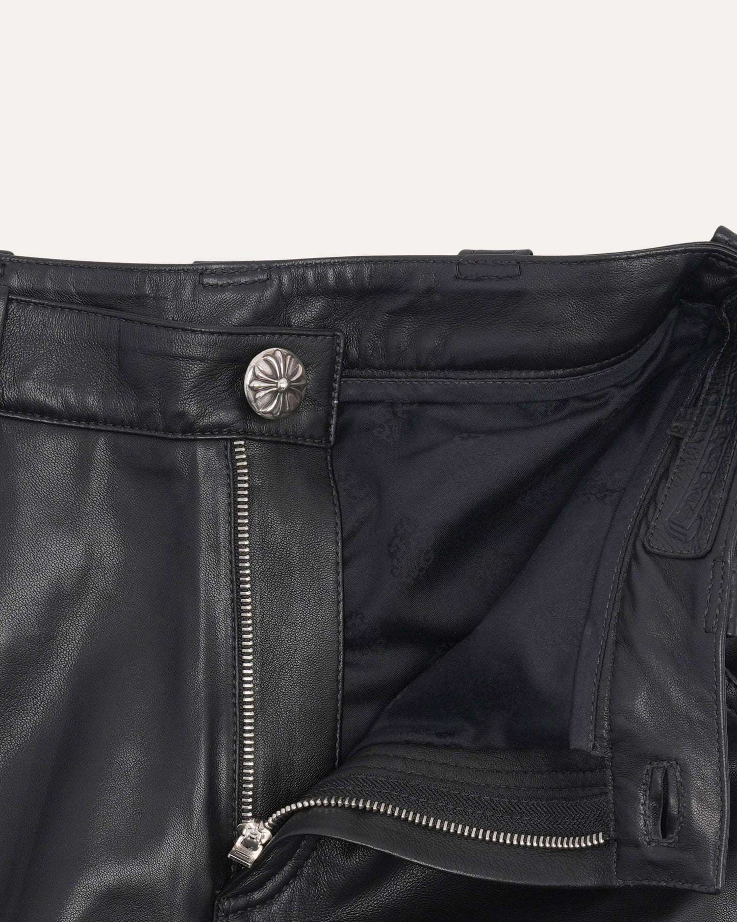 Fleur Knee Leather Carpenter Pants