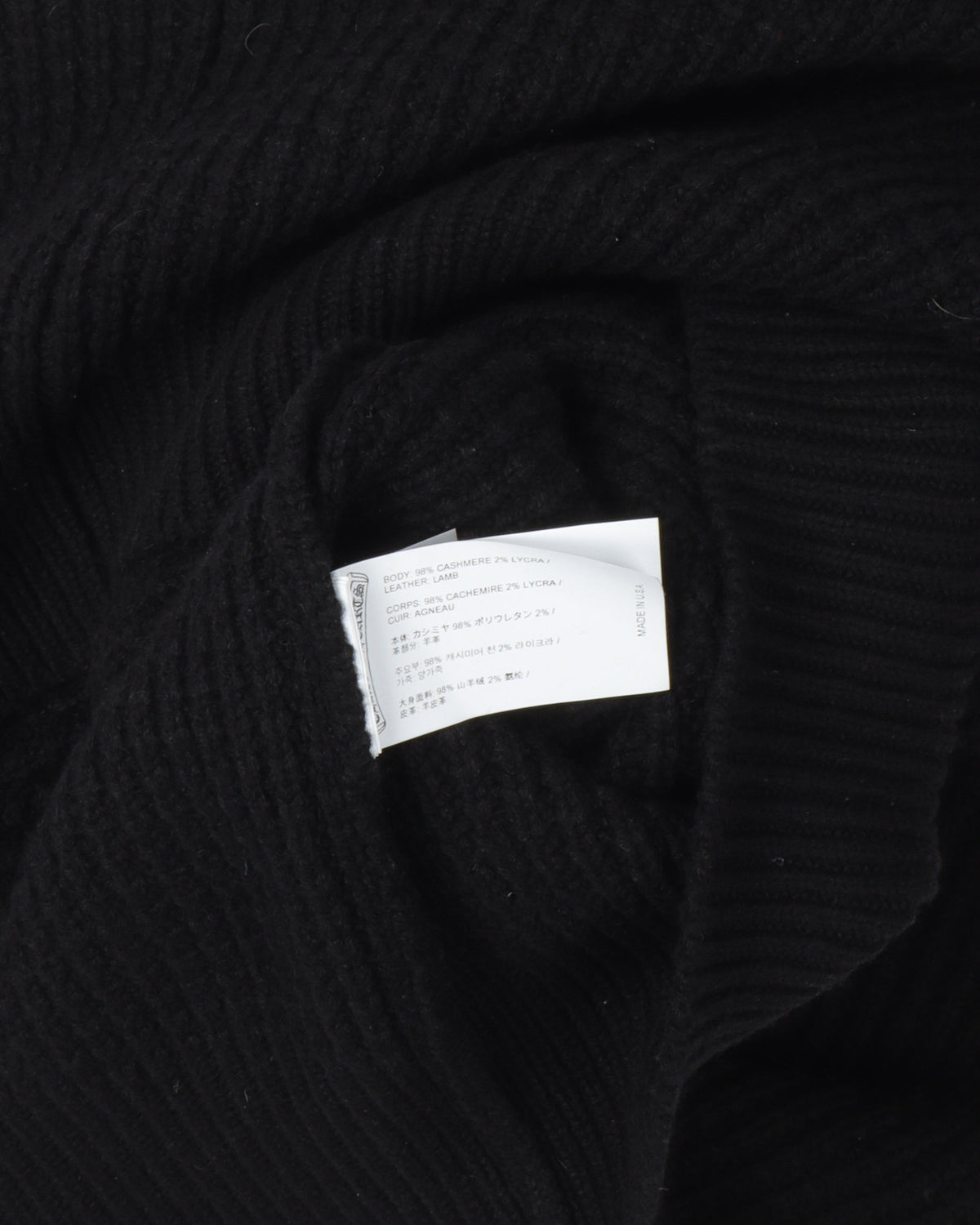 Cashmere Cross Patch "Hit & Run" Cardigan Sweater