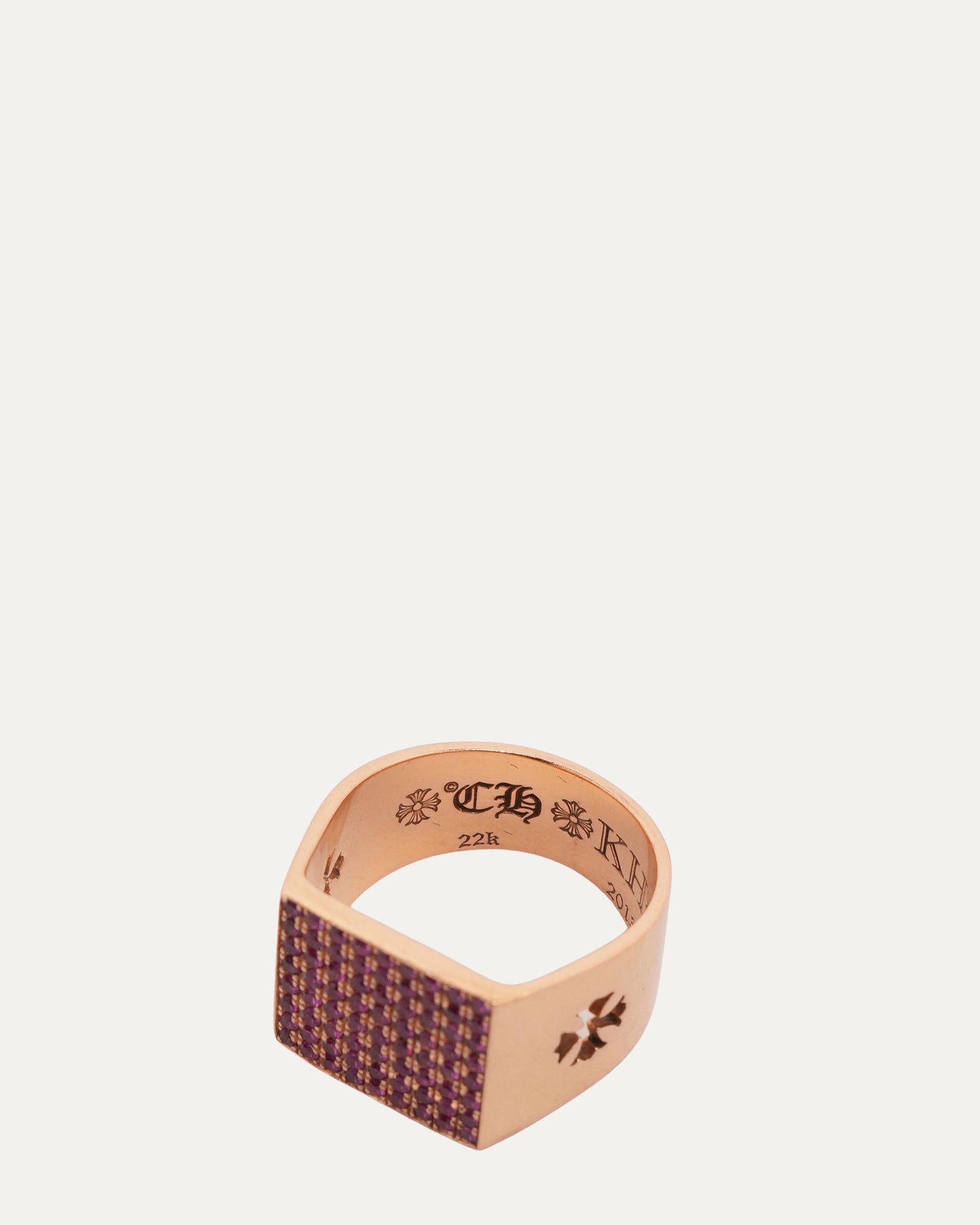 Gold & Ruby Cigar Band Ring
