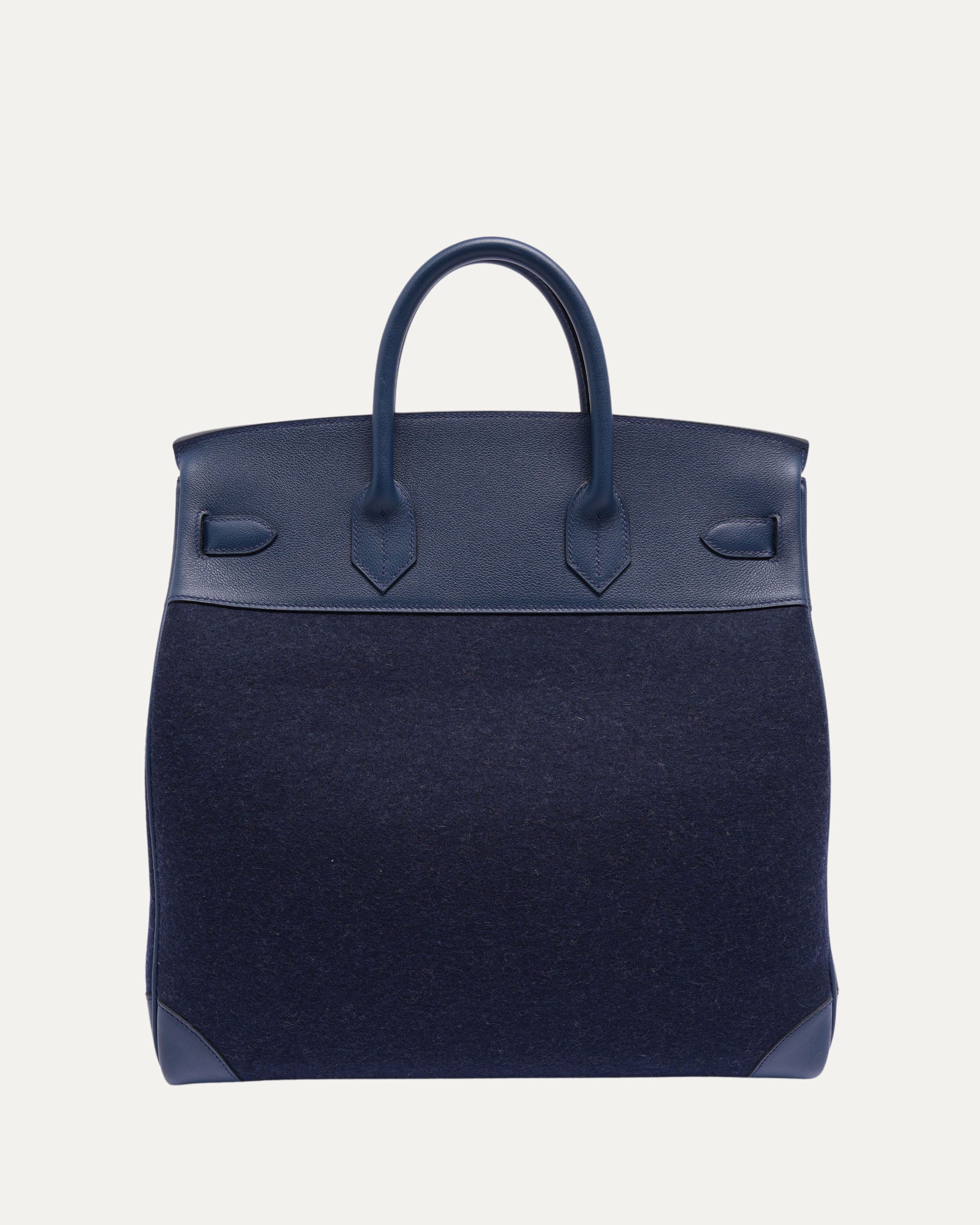 HAC Birkin 40 Bag Bleu Nuit Todoo Feutre & Bleu de Malte Evercolor Leather