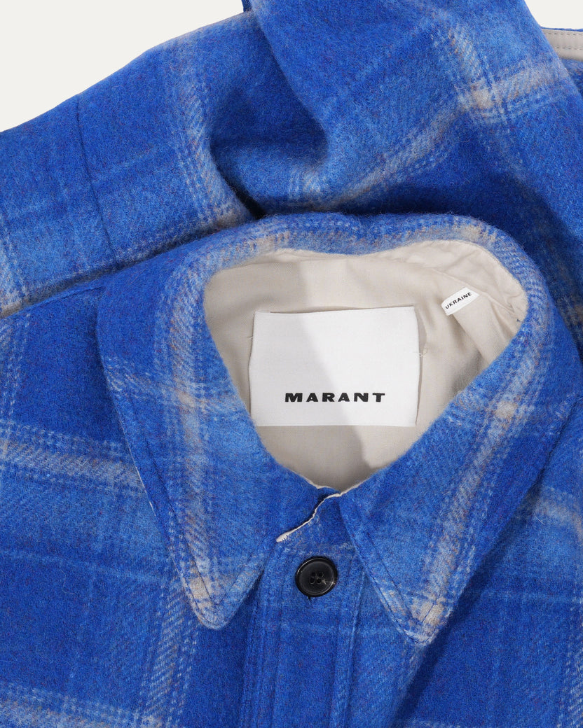 Wool Checked Shirt Jacket