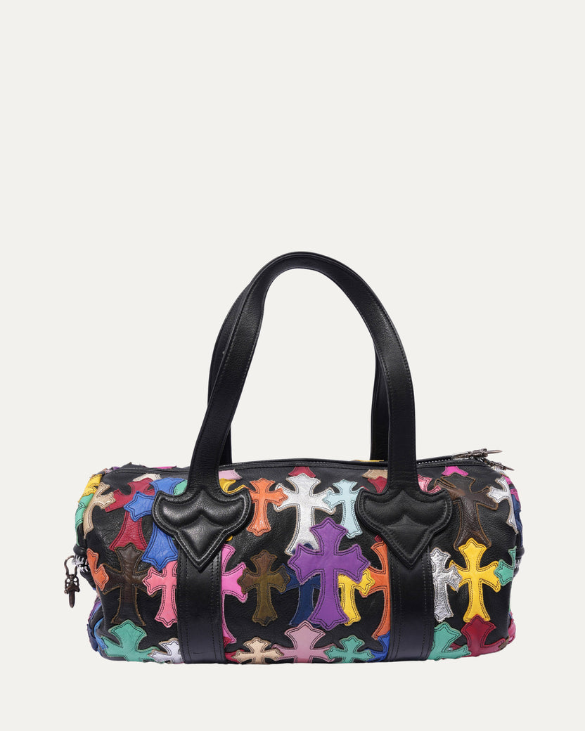 Multicolor Cross Patch Cemetery Mini Duffle Bag