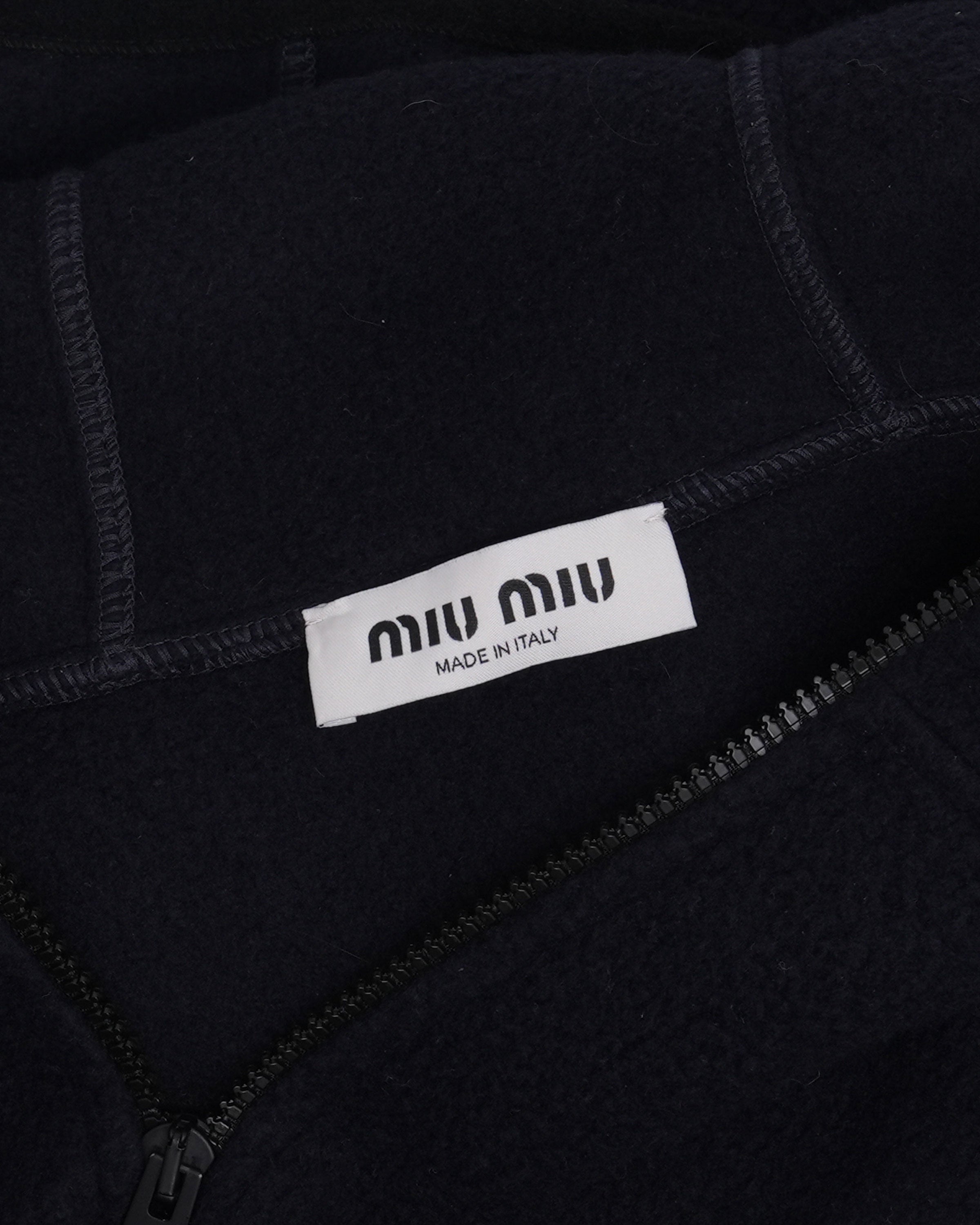 Miu Miu Cotton Fleece Zipper Hoodie – Justin Reed