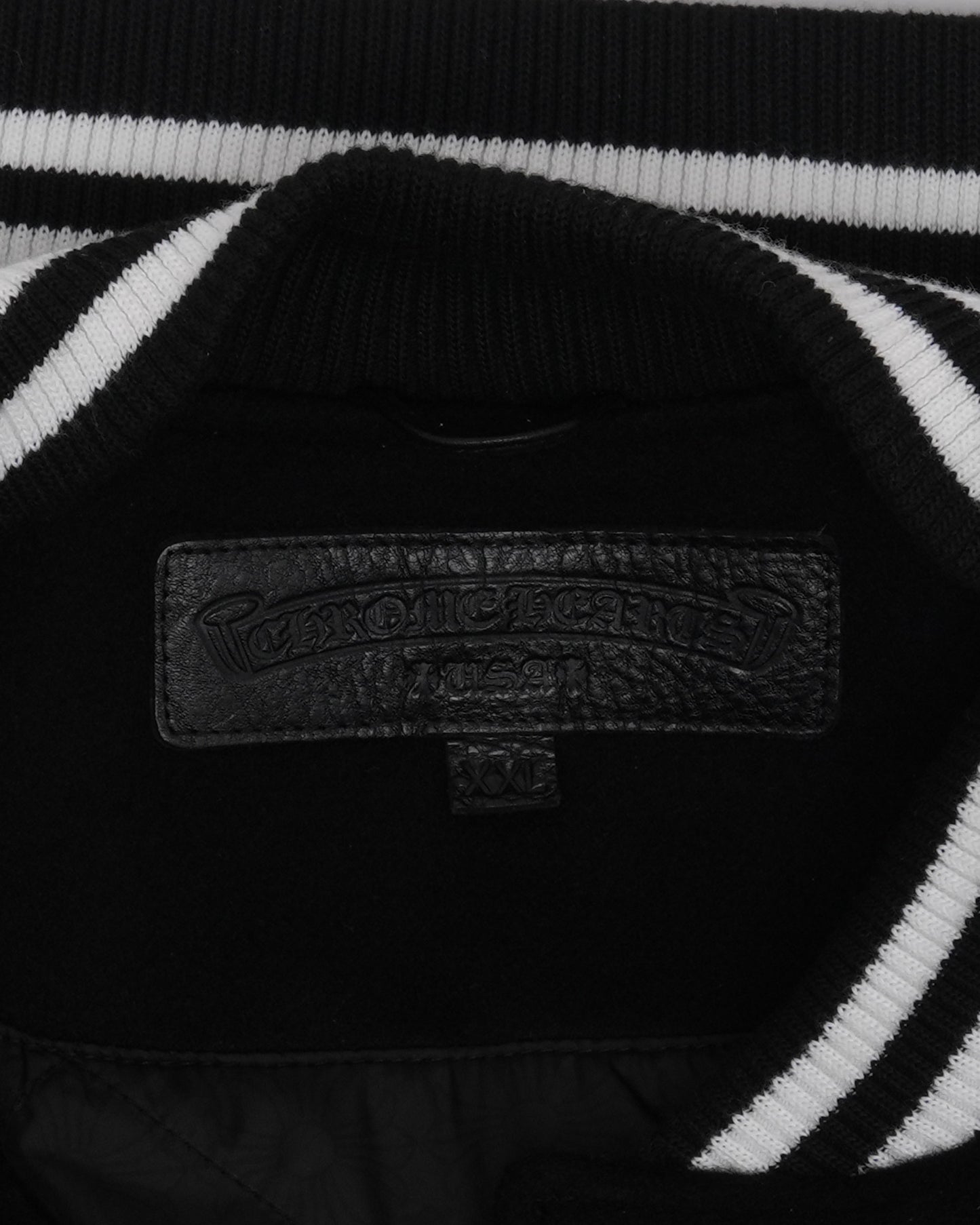 Cashmere and Leather Varsity Chicken Jacket