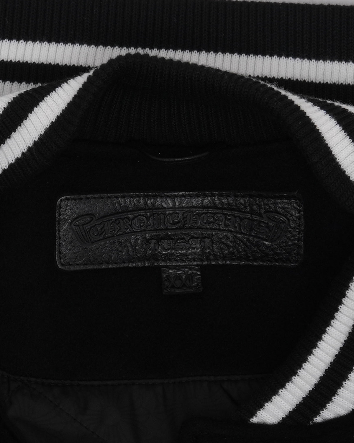 Cashmere and Leather Varsity Chicken Jacket