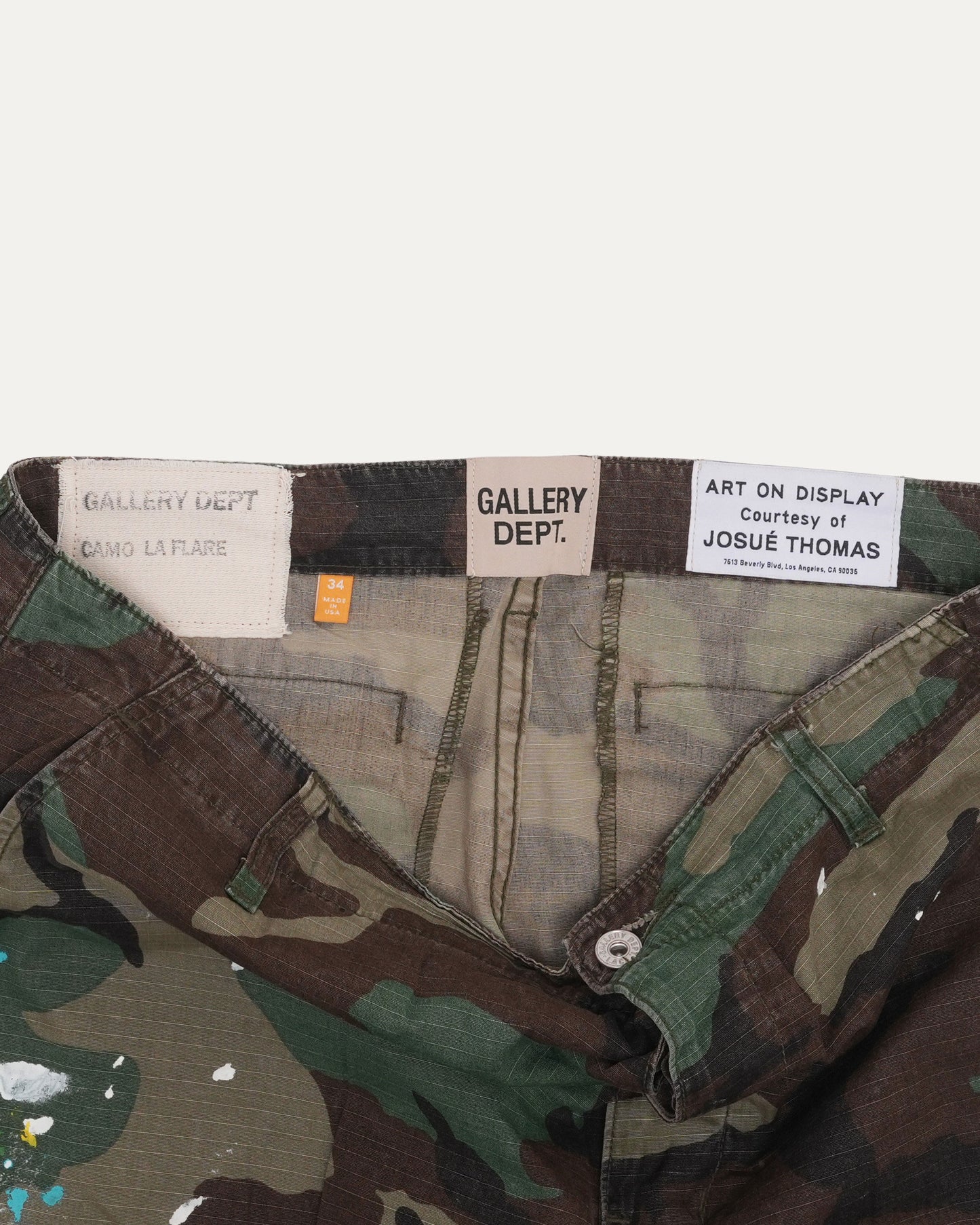 Camouflage LA Flare Cargo Pants