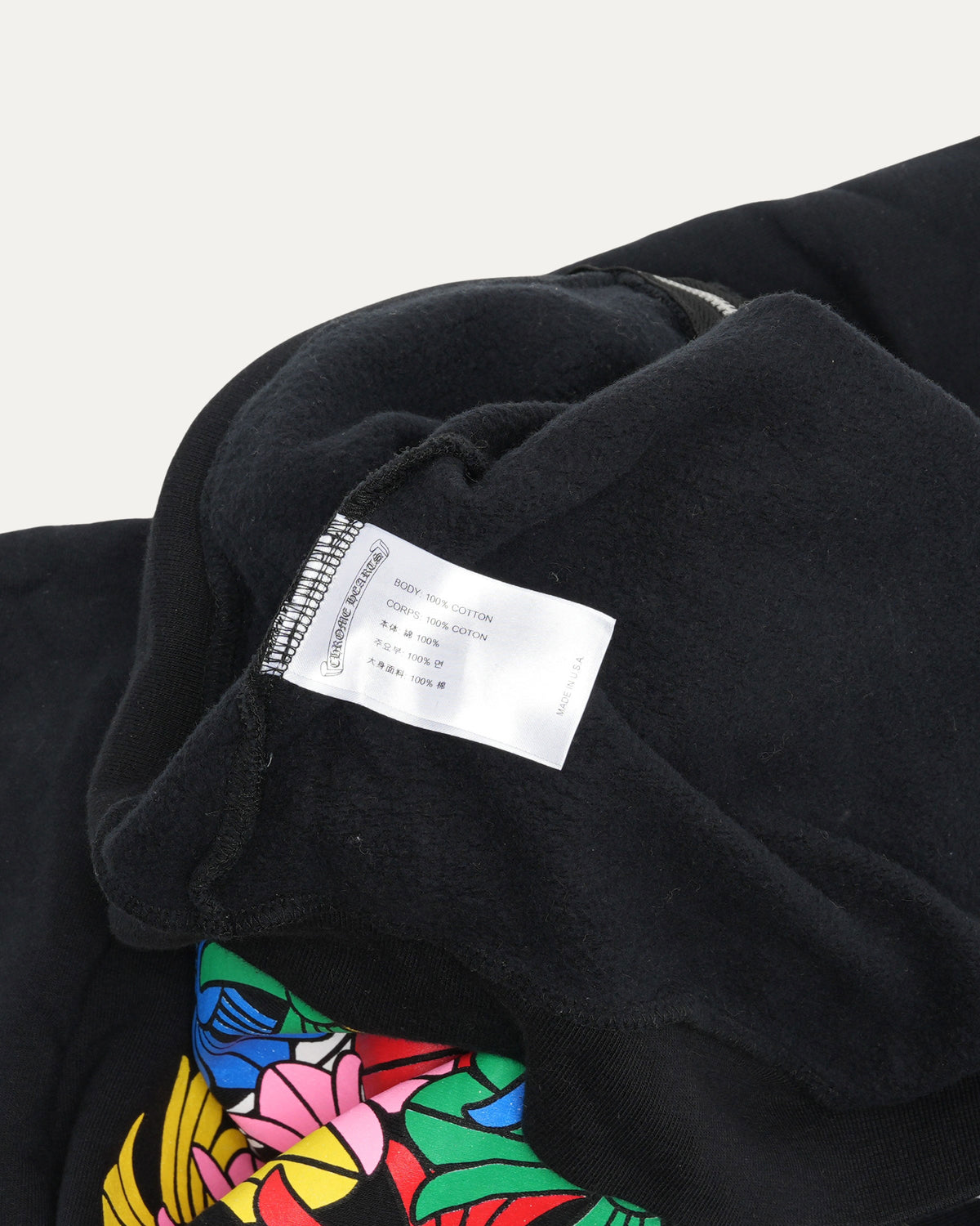 Multicolor Cross Print Zip Up Hoodie