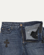 Turbo Diesel Cross Patch Jean Shorts