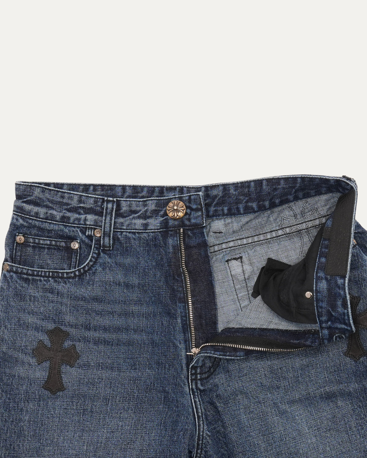 Turbo Diesel Cross Patch Jean Shorts