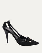Satin Heels With Pearl Detail