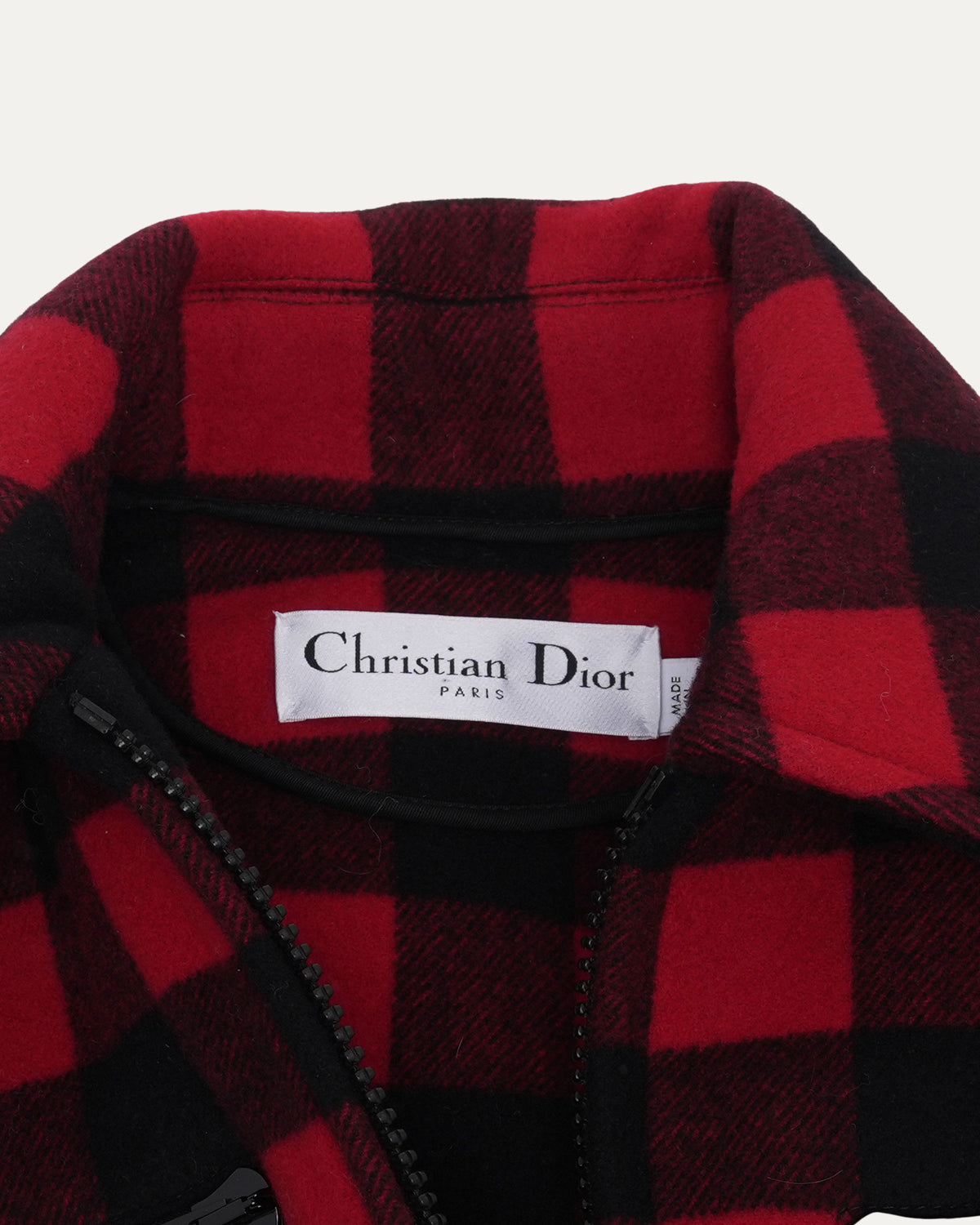 Plaid Flannel Zip Up Jacket