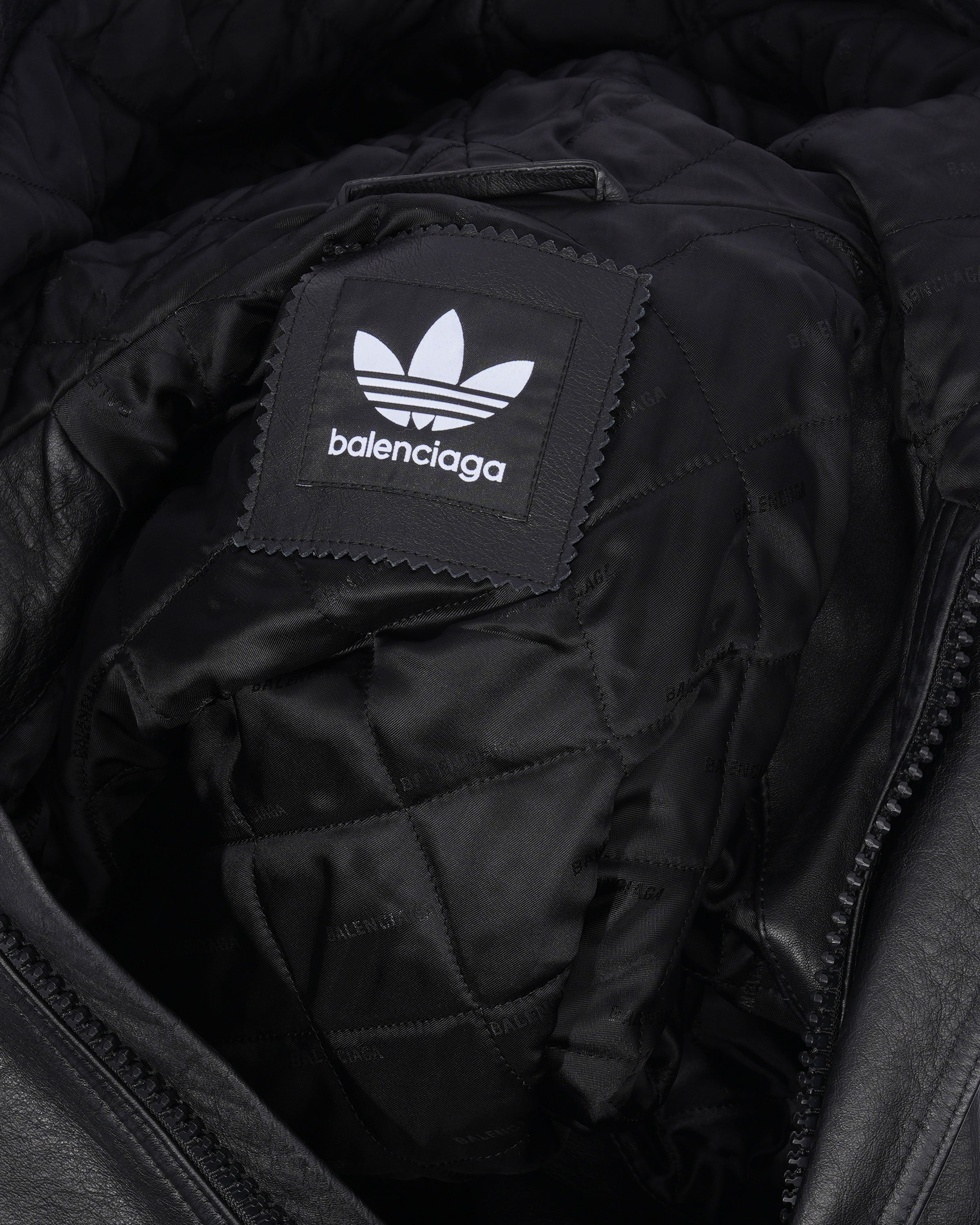 Adidas Leather Hooded Jacket