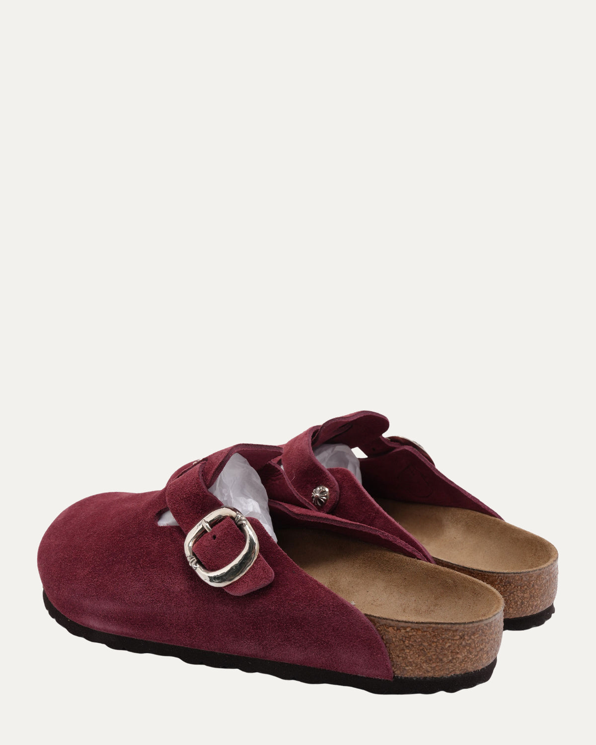 Dagger Embellished Birkenstock Boston Suede Mule
