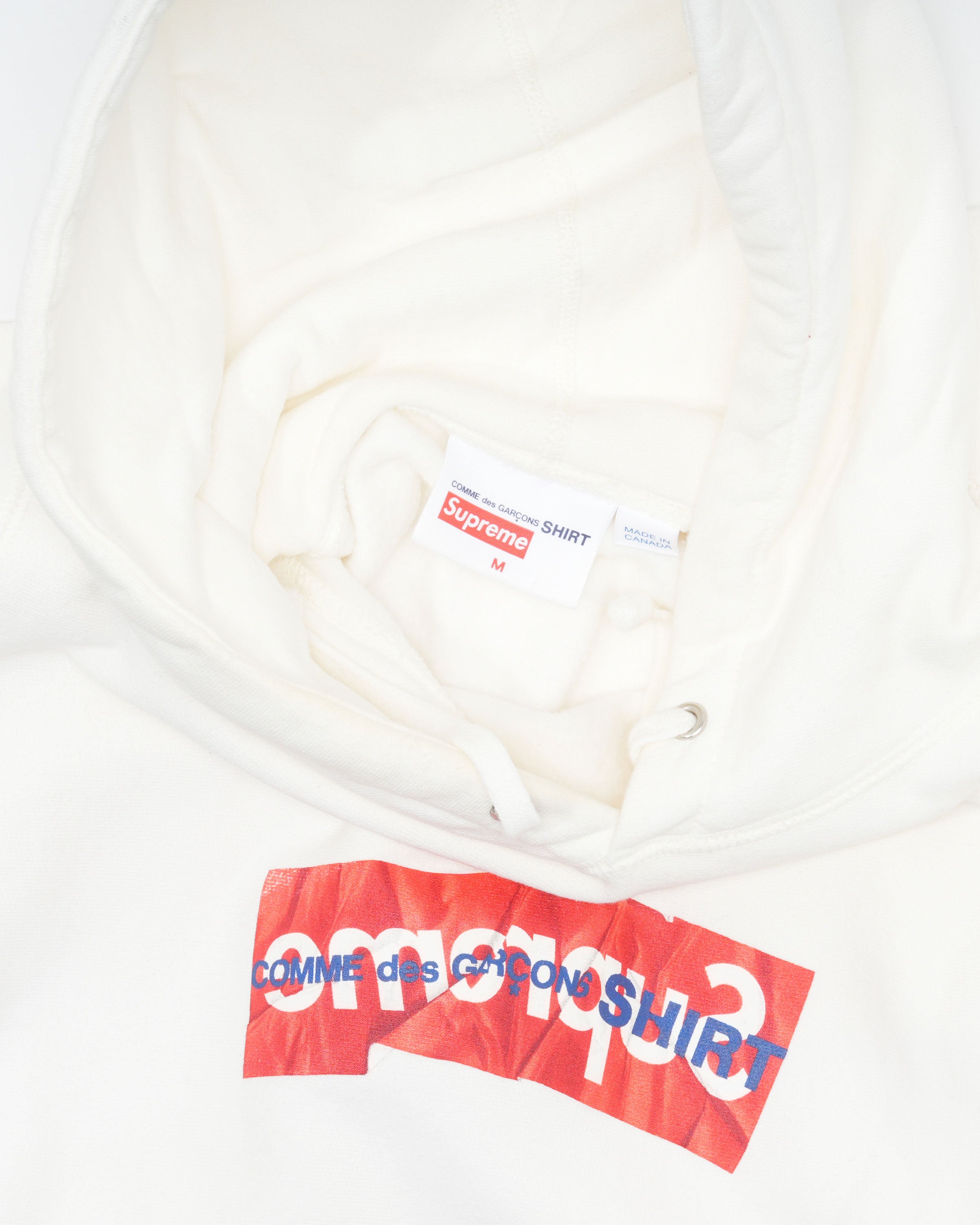 Comme Des Garcons Box Logo Sticker Hoodie