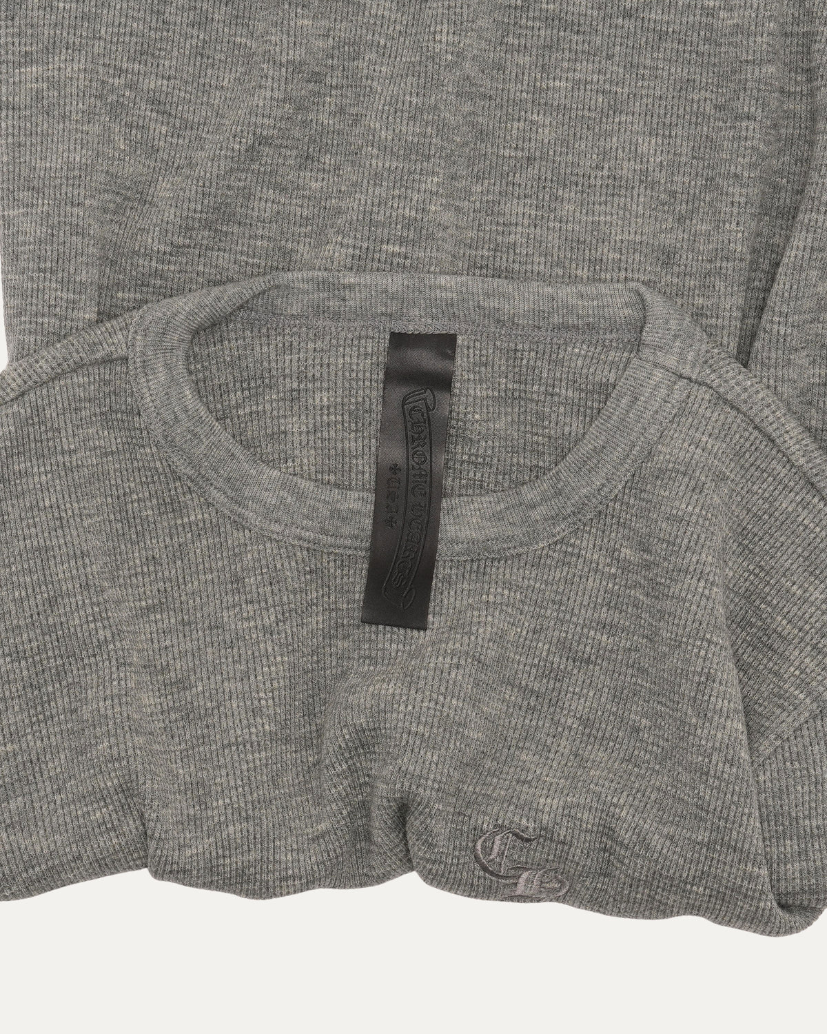 Embroidered Thermal Long Sleeve T-Shirt