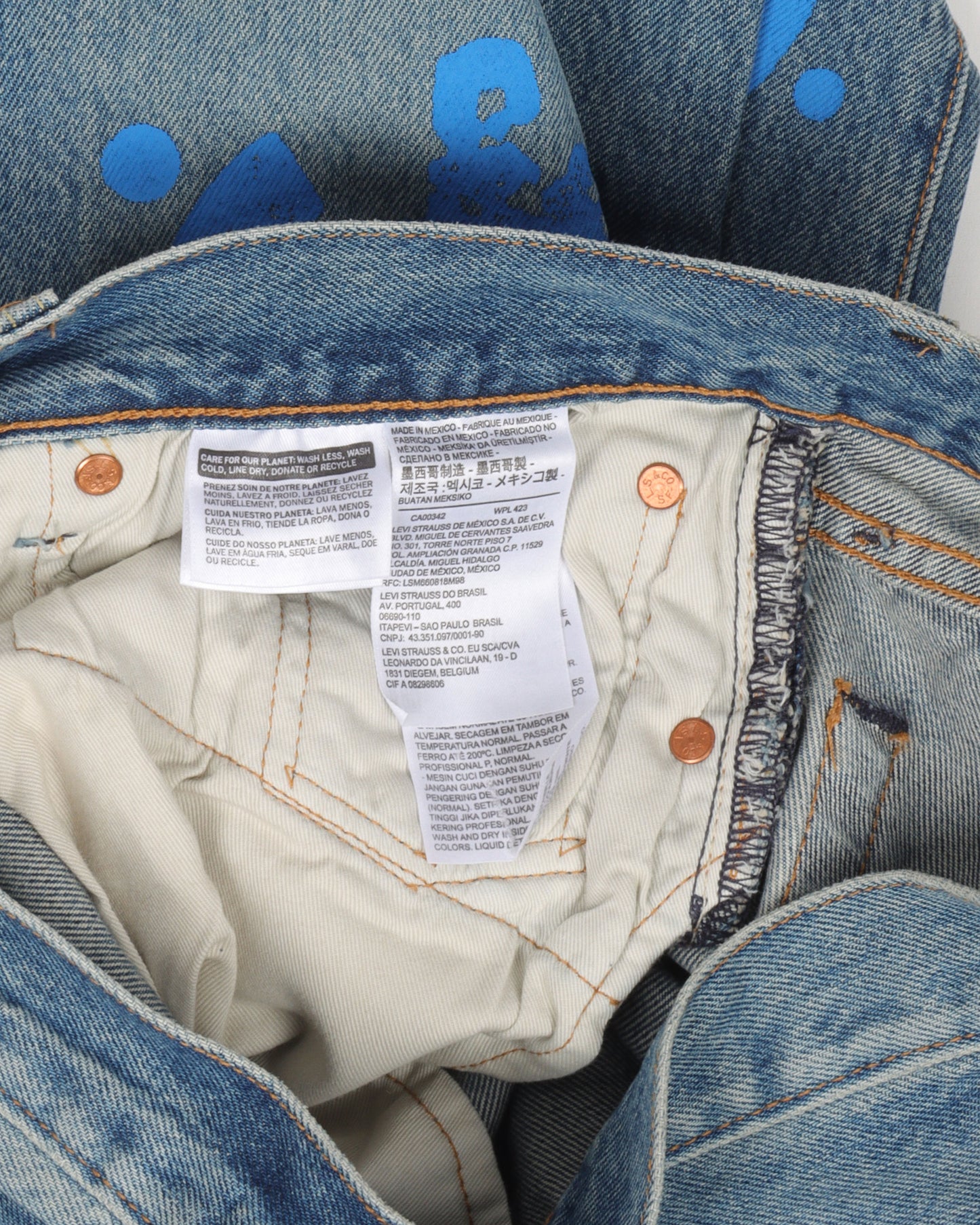 Bstroy Tears 501 Light Wash Jean