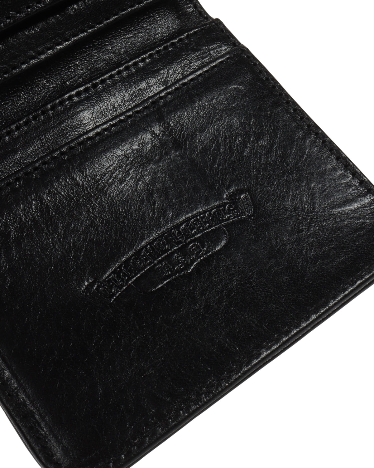 Leather Cross Patch Bifold Wallet