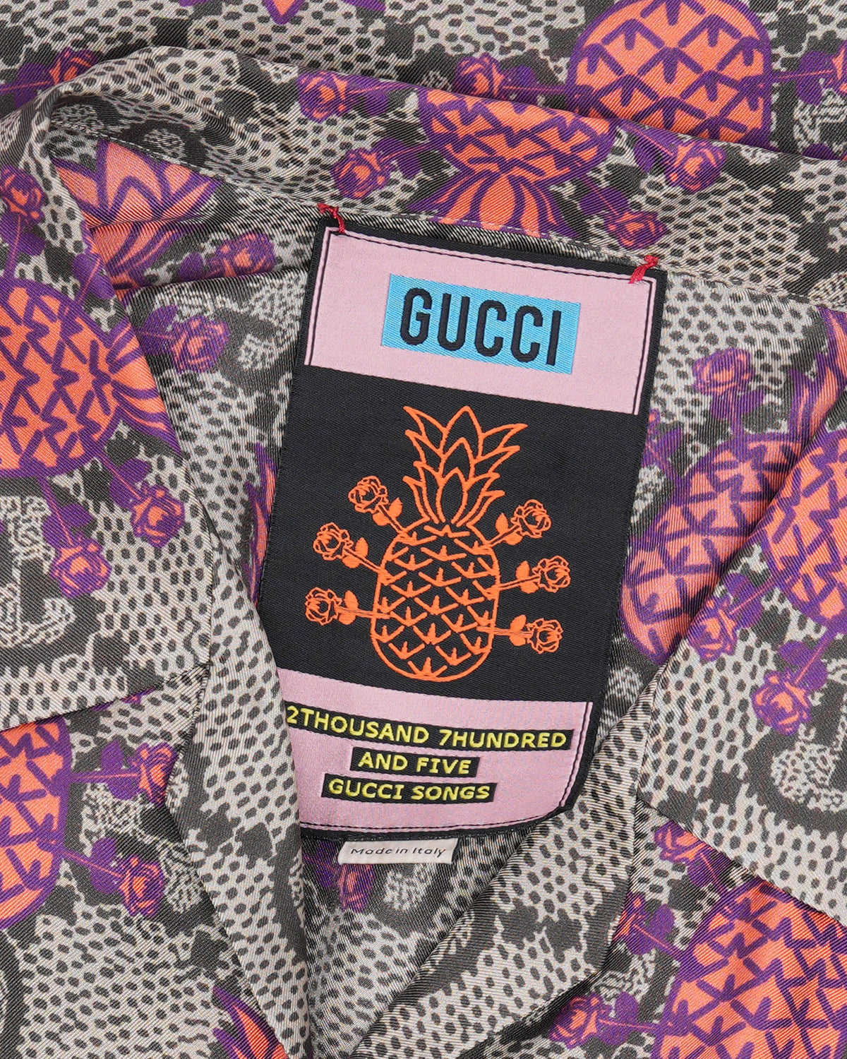 Pineapple Monogram Silk Shirt