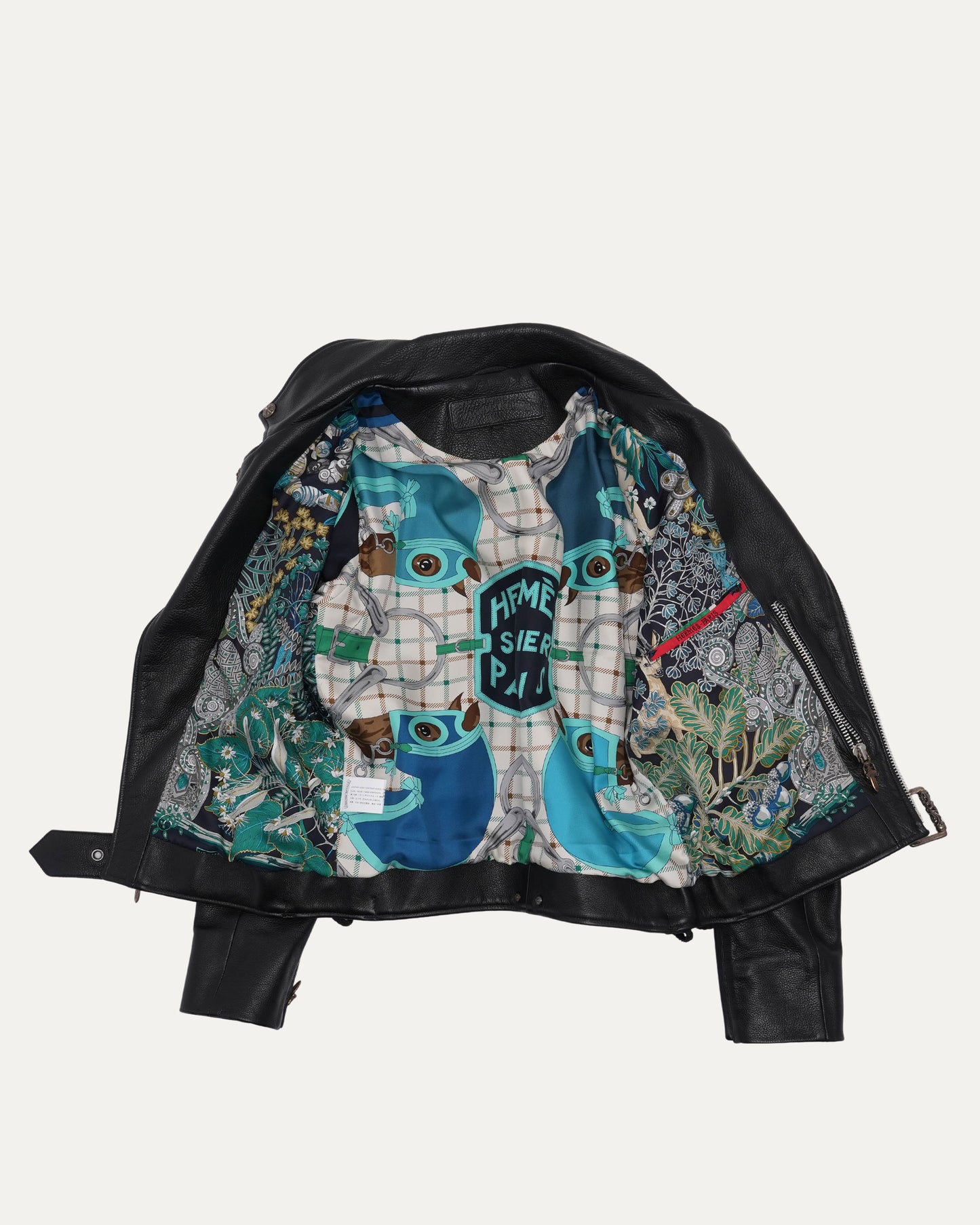 Hermes Silk-Lined JJ Dean Leather Jacket
