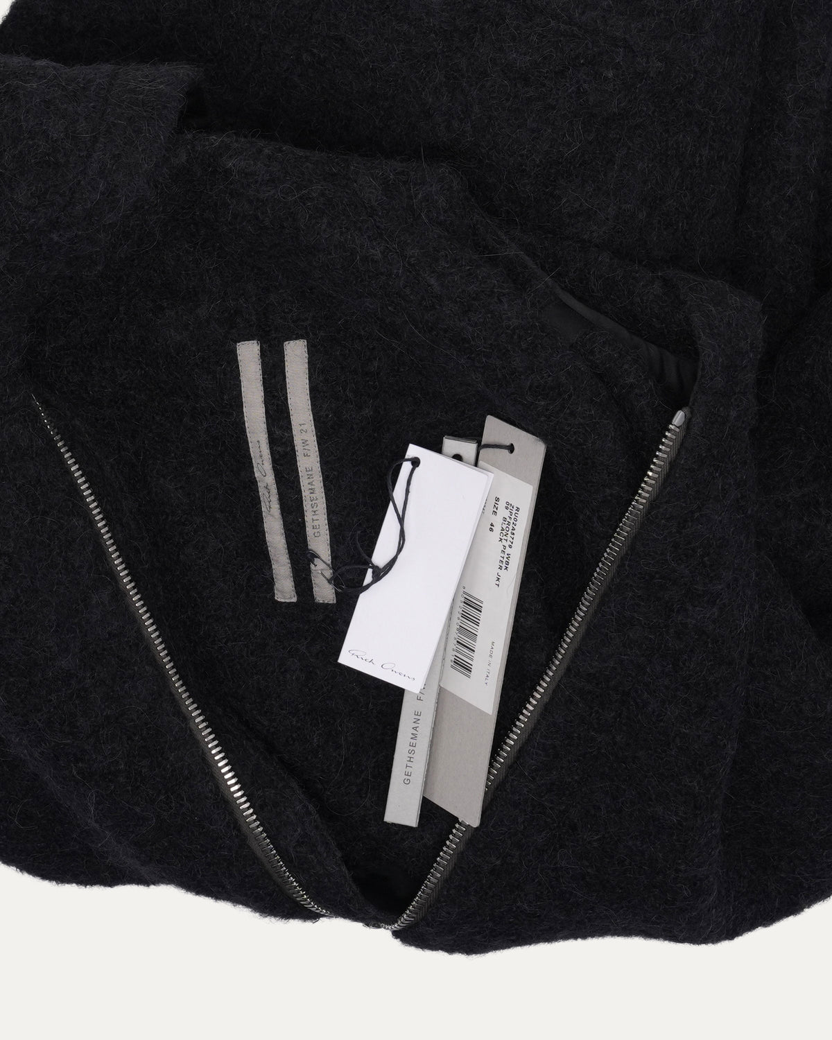 Alpaca Mohair Blend Oversized Gimp Hooded Knit Jacket