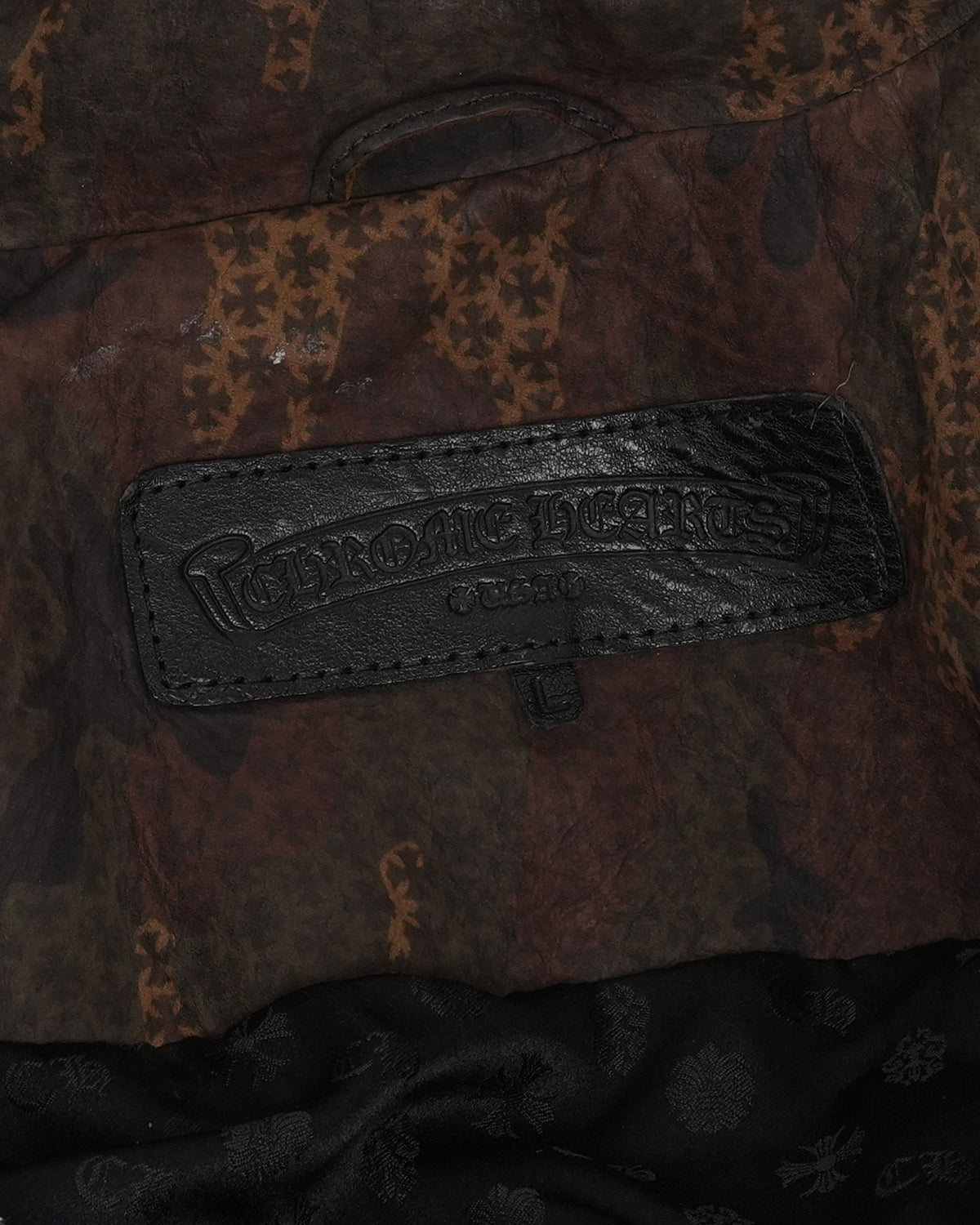 Monogram Camouflage Leather Stiff Puffer Jacket