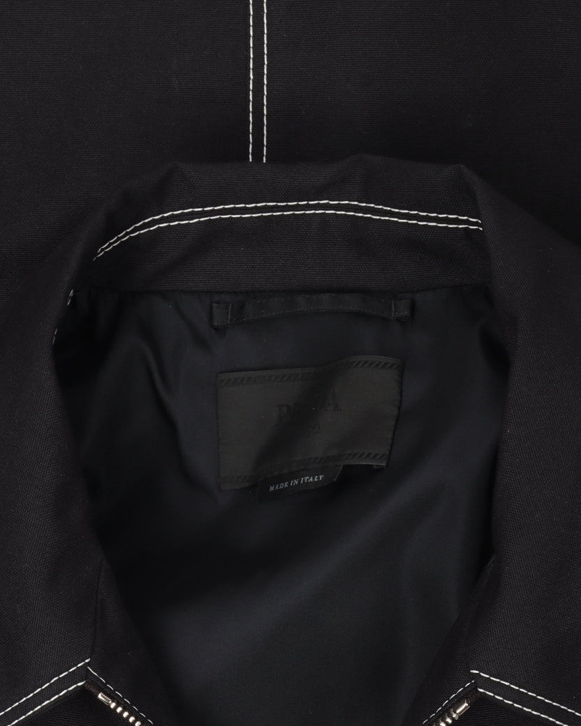 Contrast Stitched Nylon Jacket