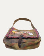Washed Toile Graffiti On The Pavements Small Messenger Bag