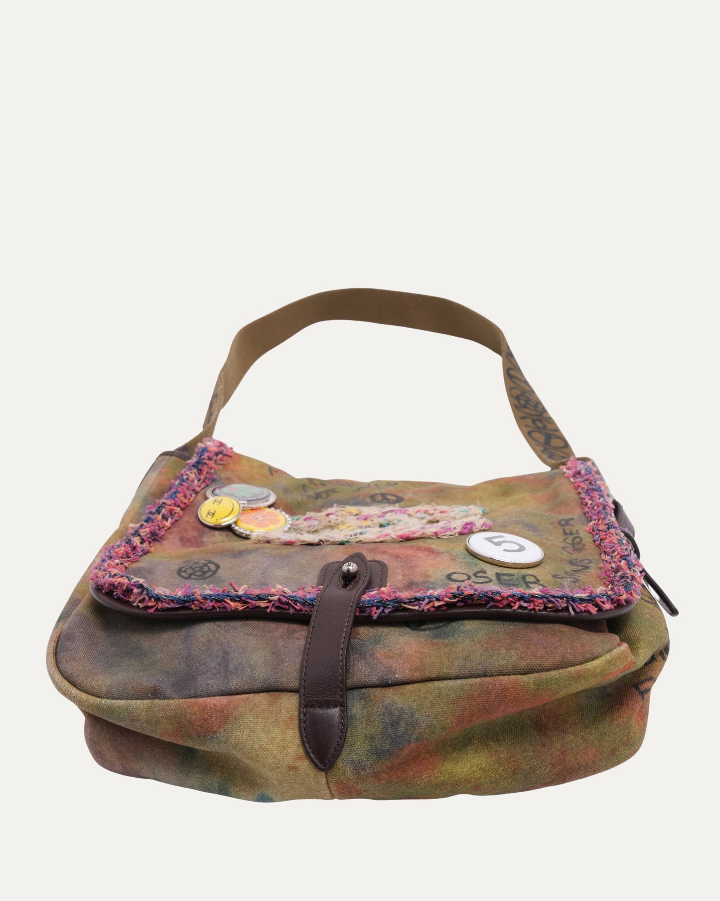 Washed Toile Graffiti On The Pavements Small Messenger Bag
