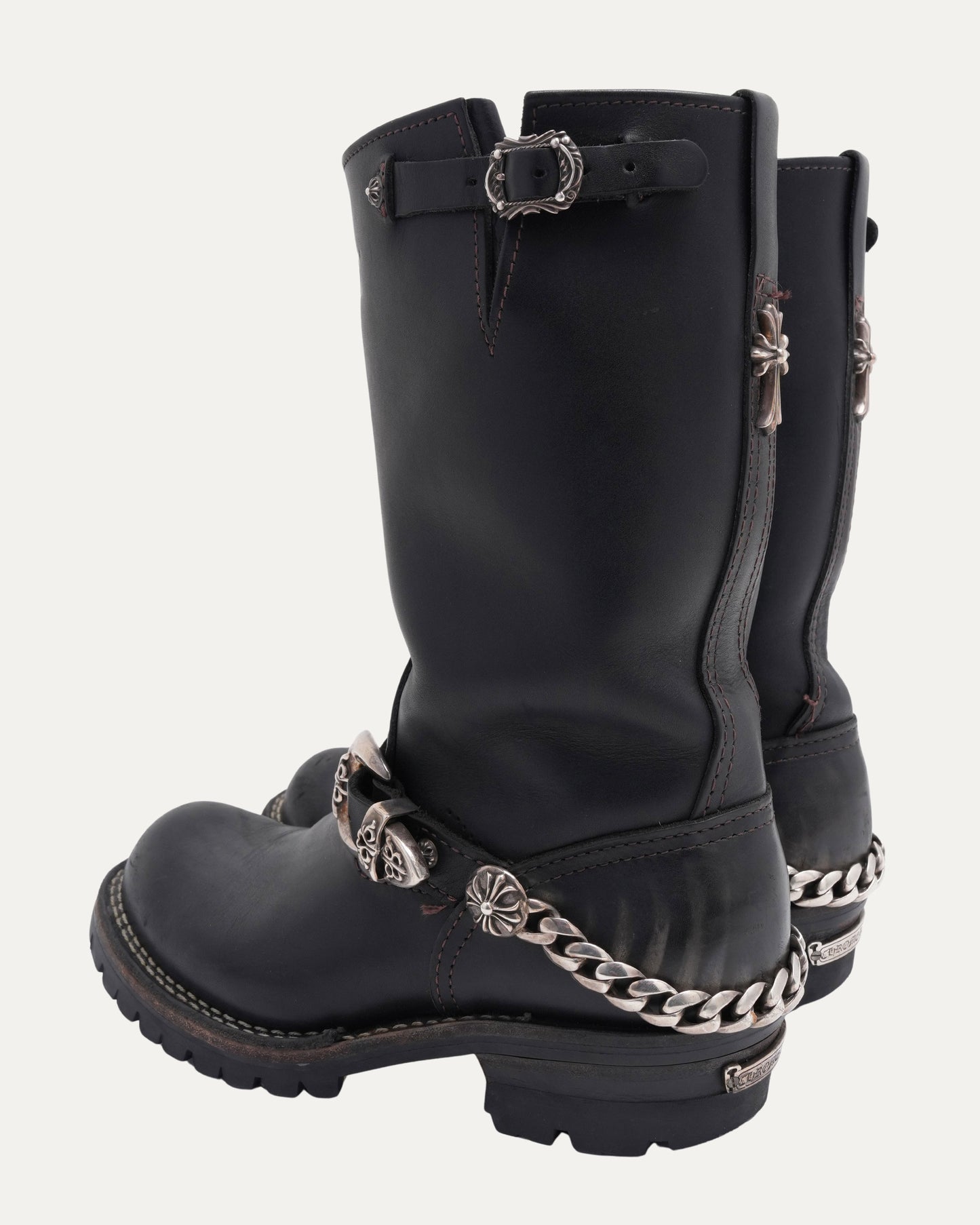Wesco Chain Embellished Boss Boots