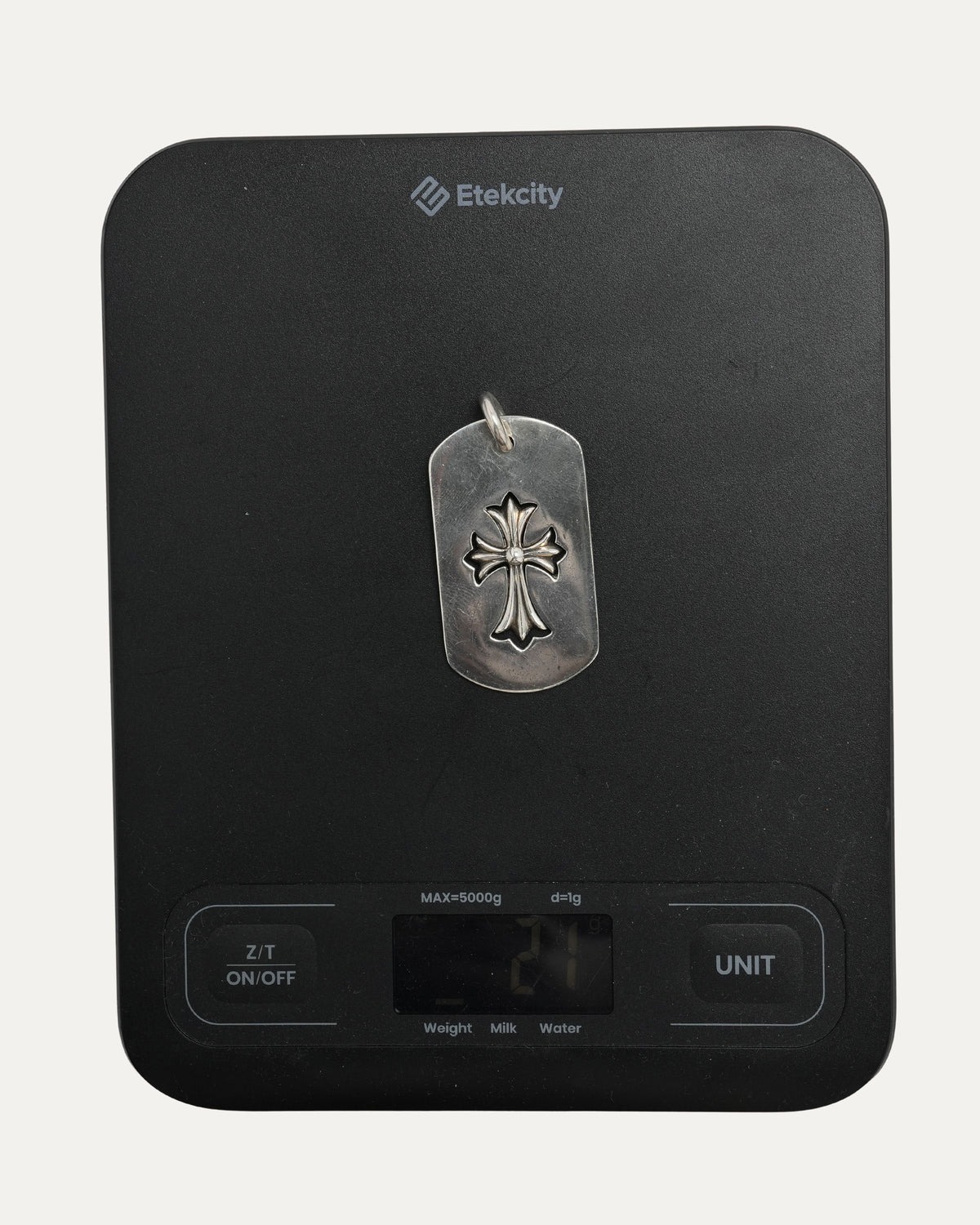 Tiny Fat Dog Tag Pendant