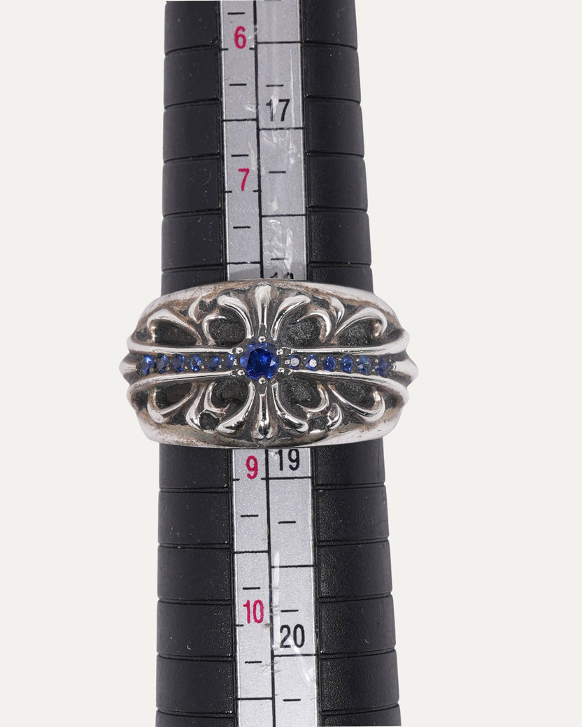 Blue Sapphire Keeper Ring