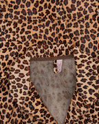 Leopard Pattern Pony Hair Leather Jacket