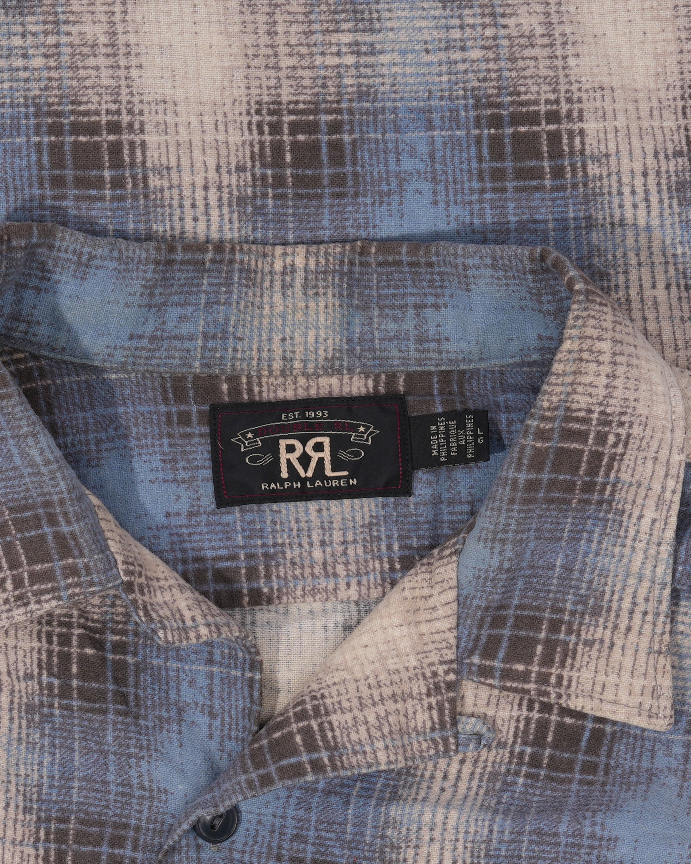 Plaid-Print Brushed Camp Shirt