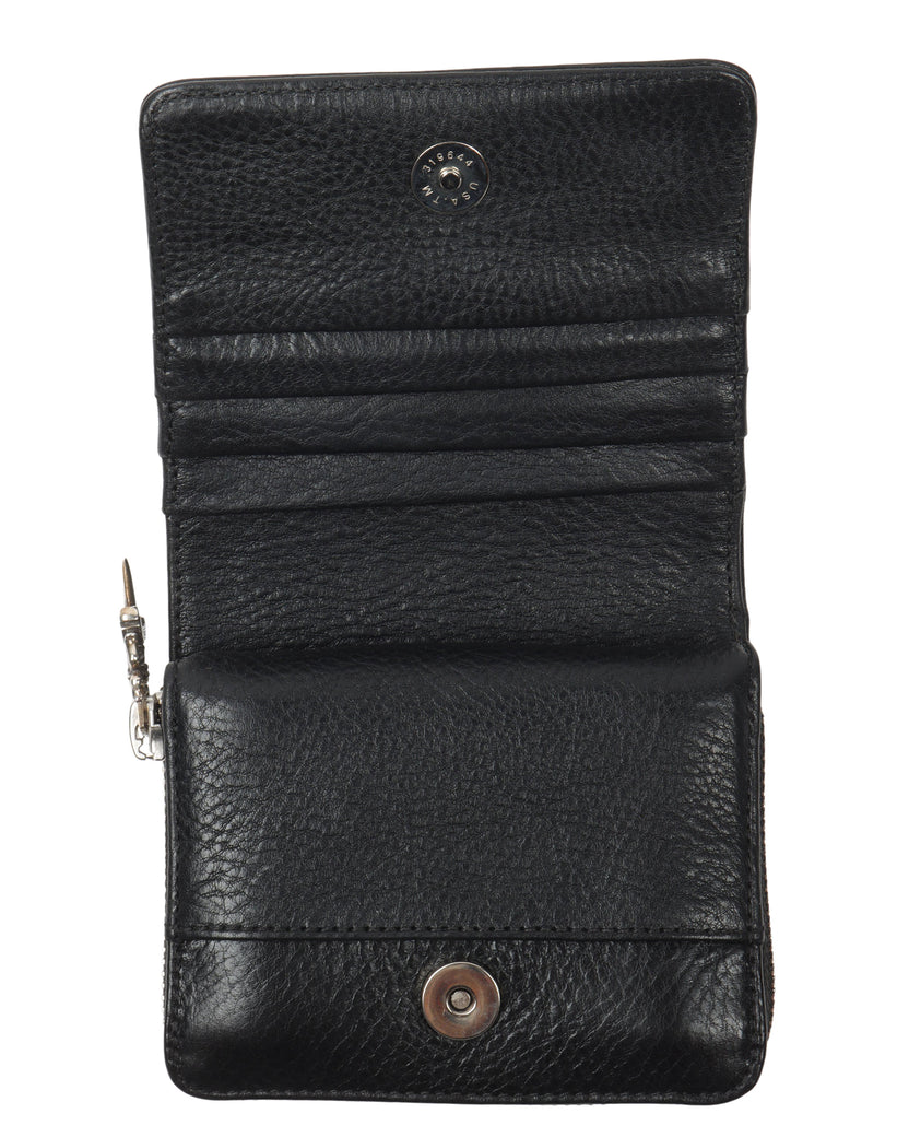 Leather Bifold Zipper Wallet
