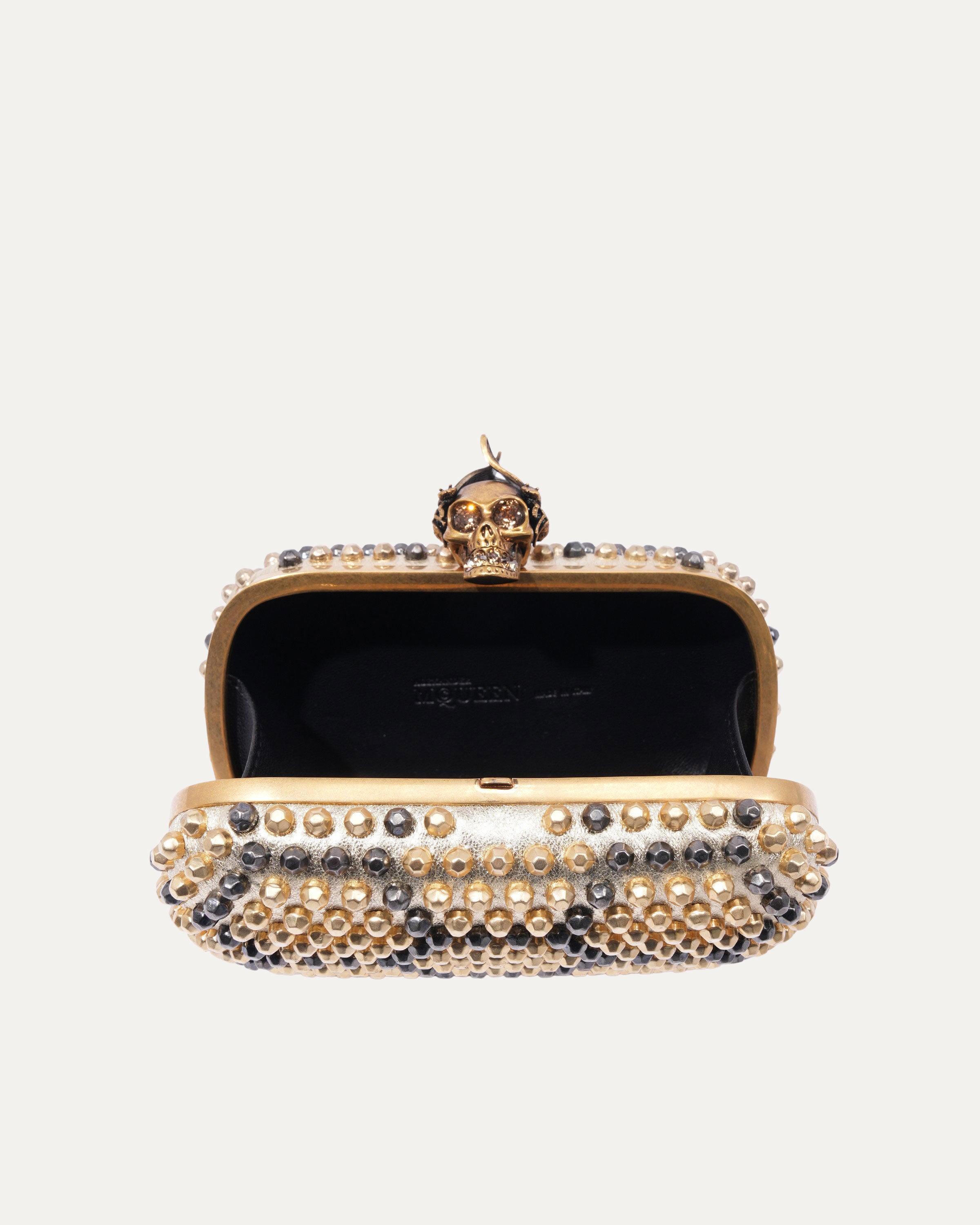 Bee Punk Skull Studded Clutch