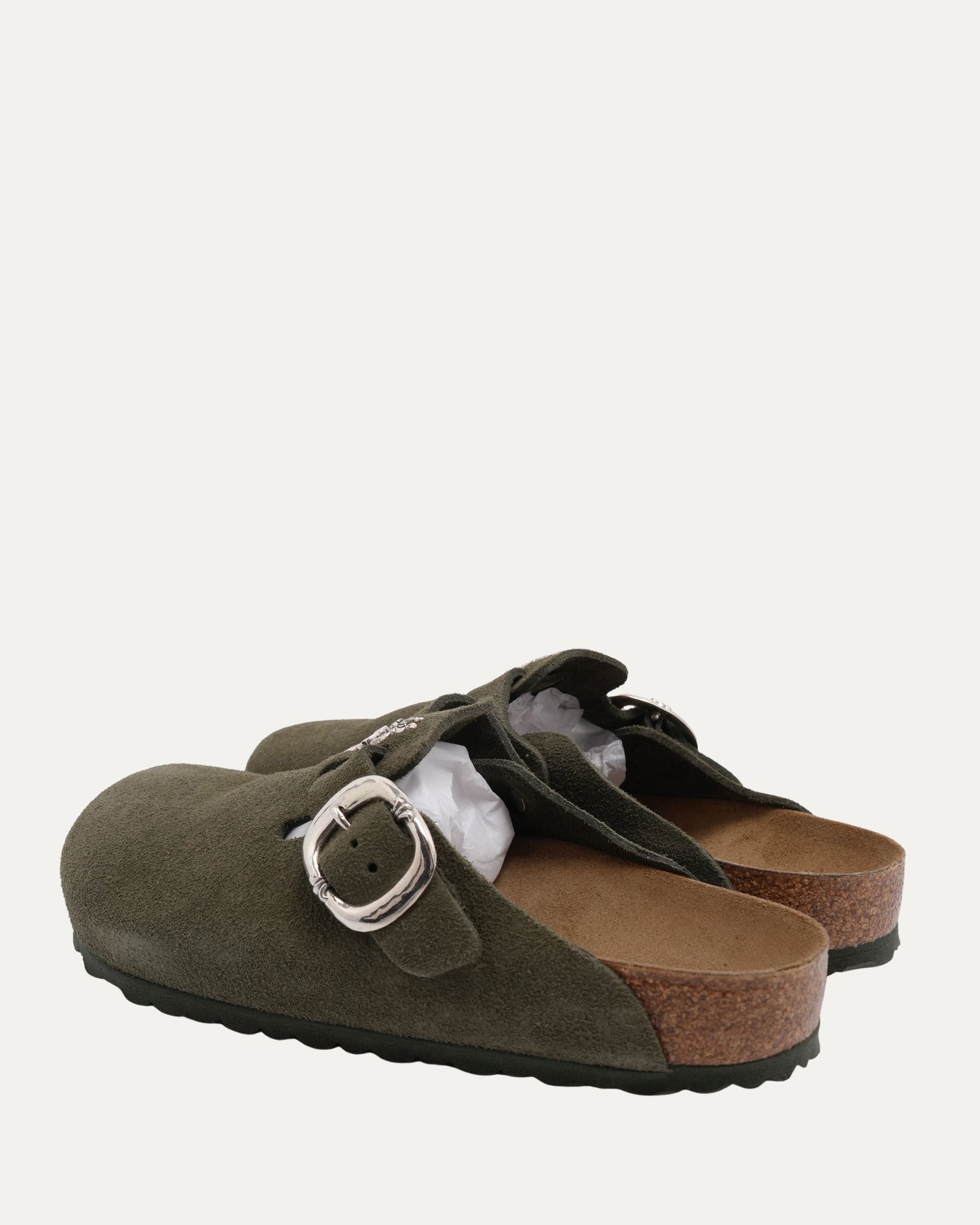 Dagger Embellished Birkenstock Boston Suede Mule