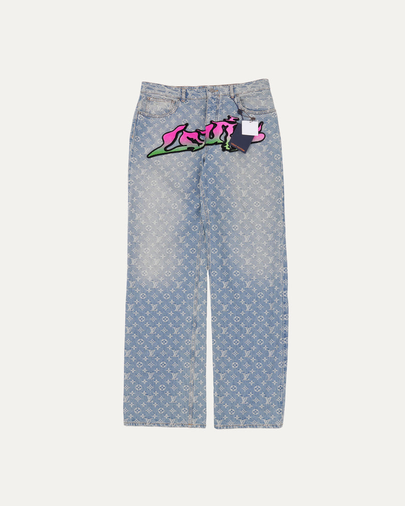 Monogram Graffiti Jeans