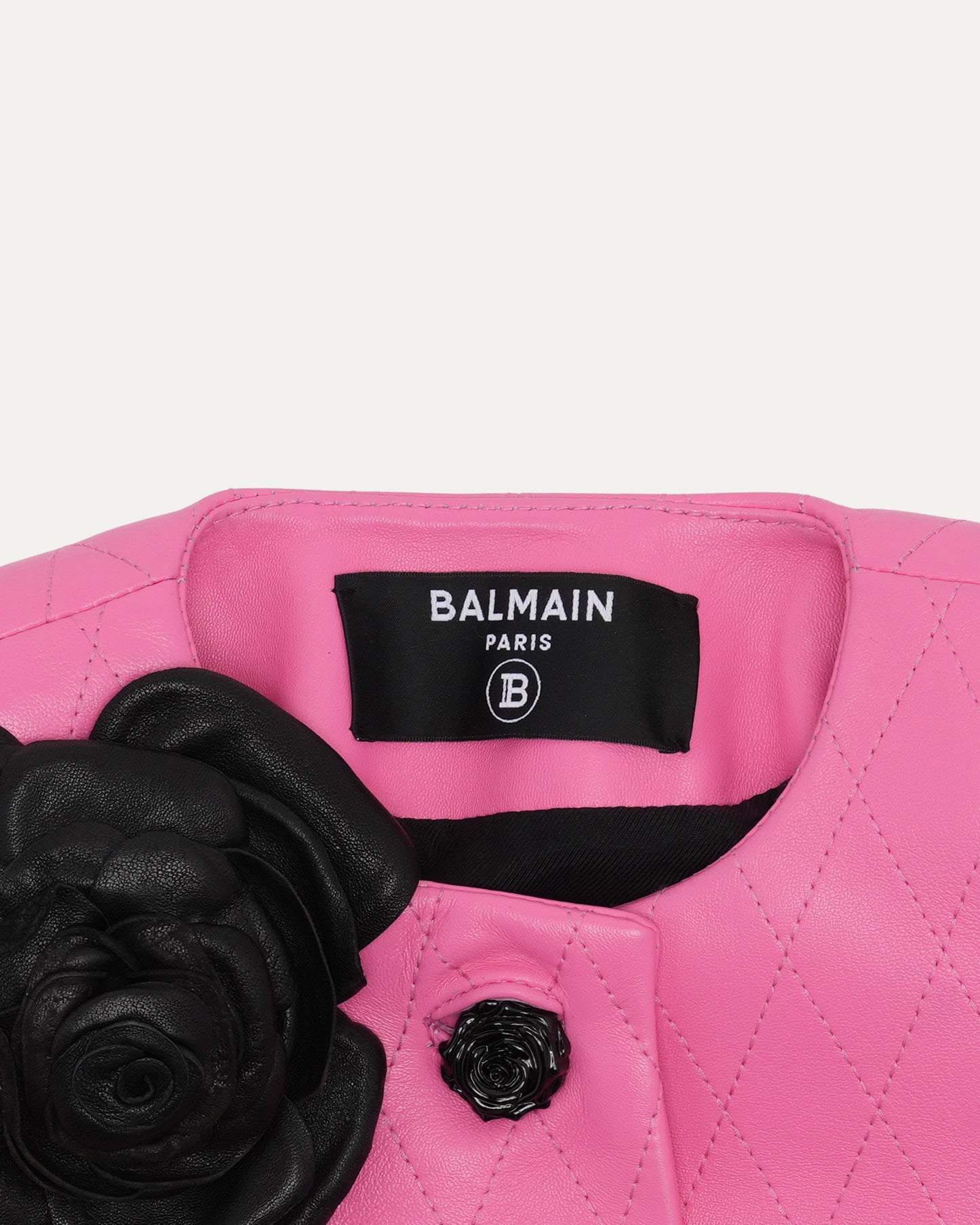 Cropped Quilted Leather Jacket