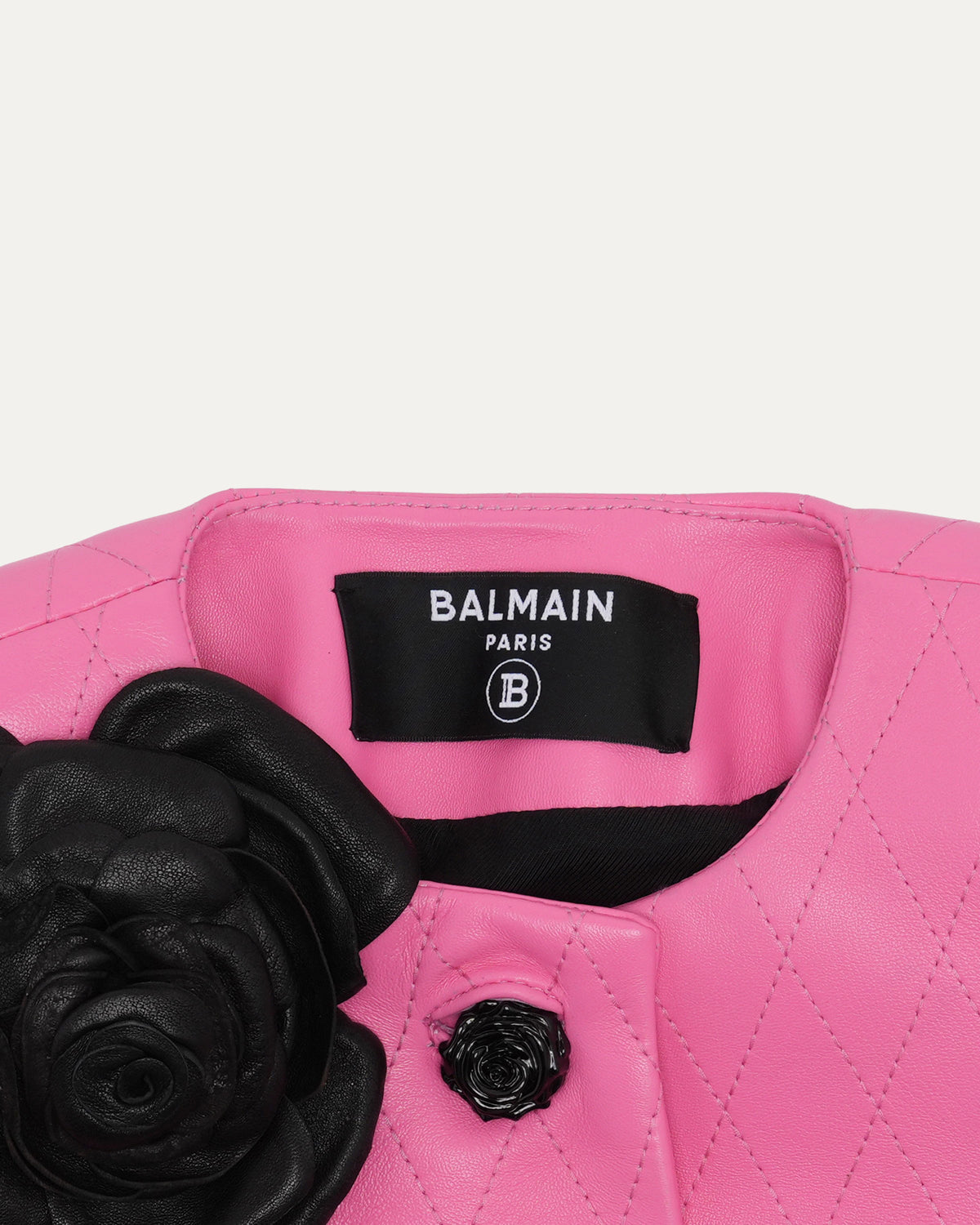 Cropped Quilted Leather Jacket