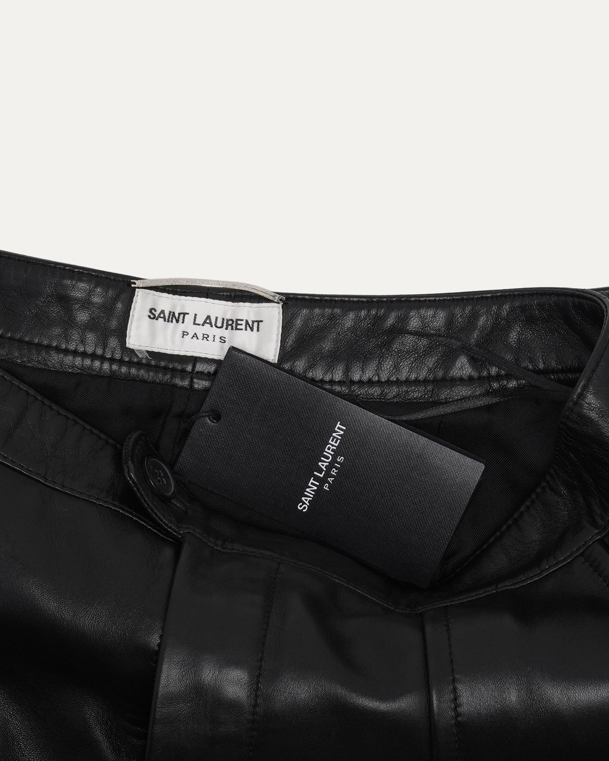 Pleated Leather Trousers