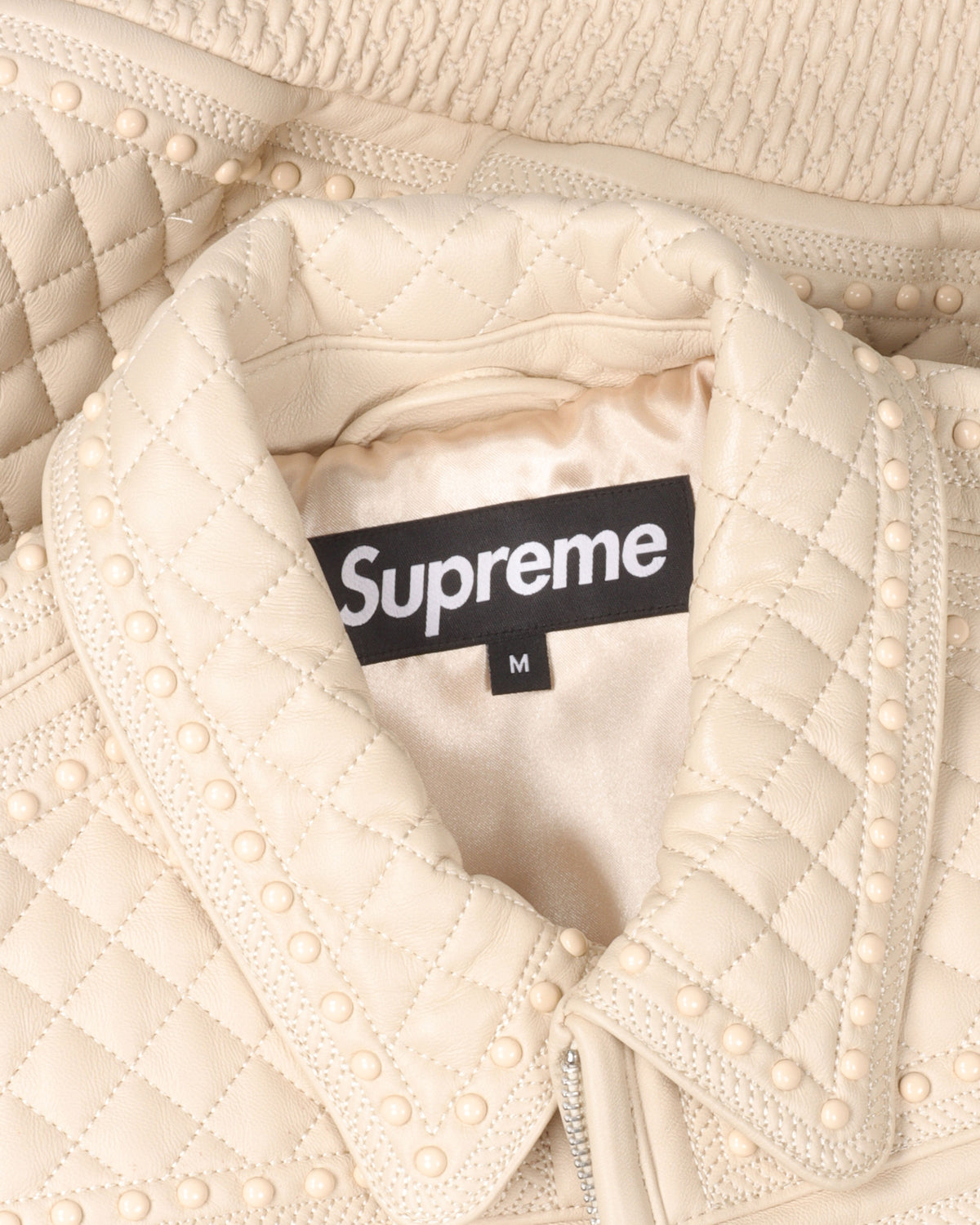 FW22 Studded Quilted Leather Jacket