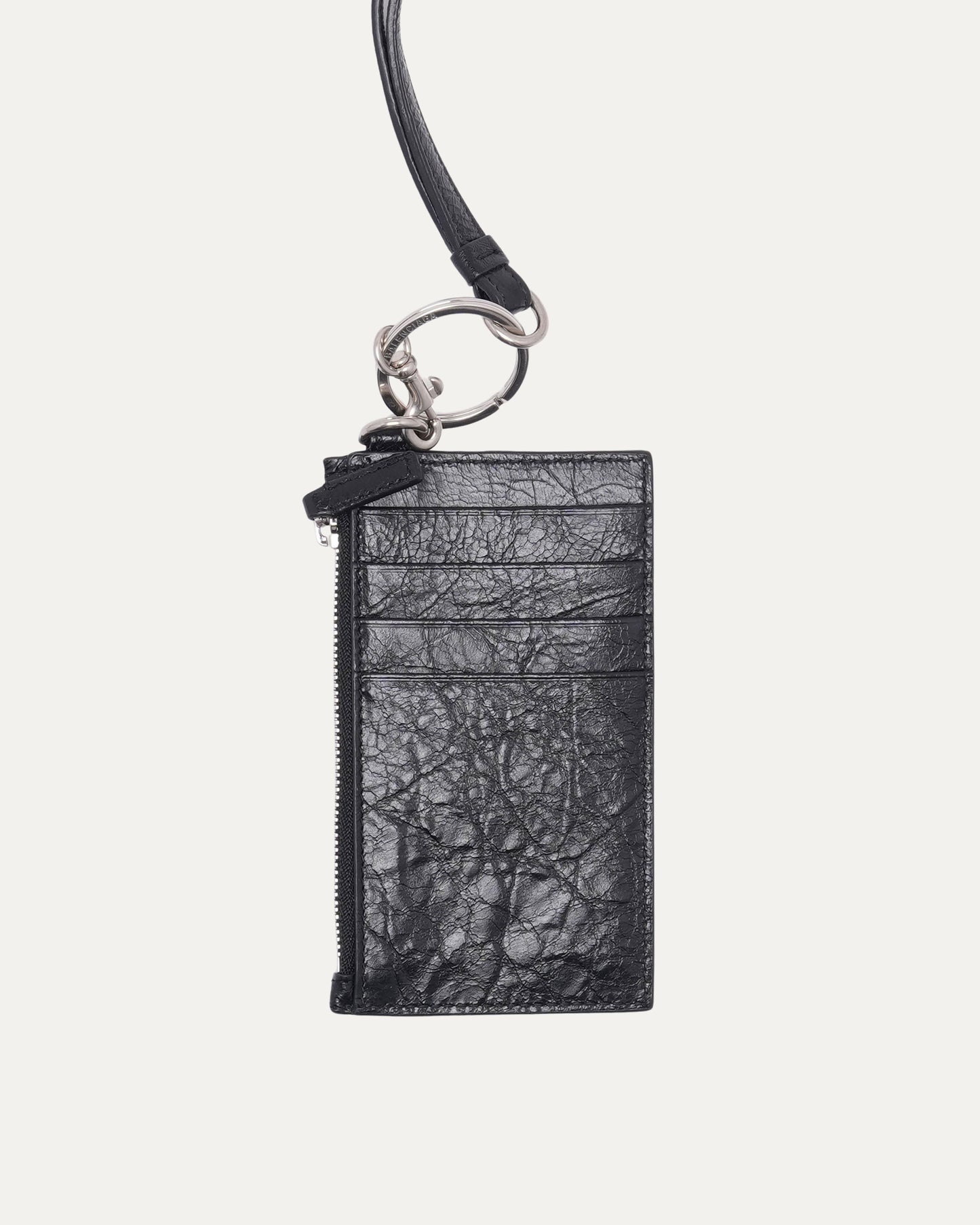 Gothic Logo Arena Leather Lanyard Wallet
