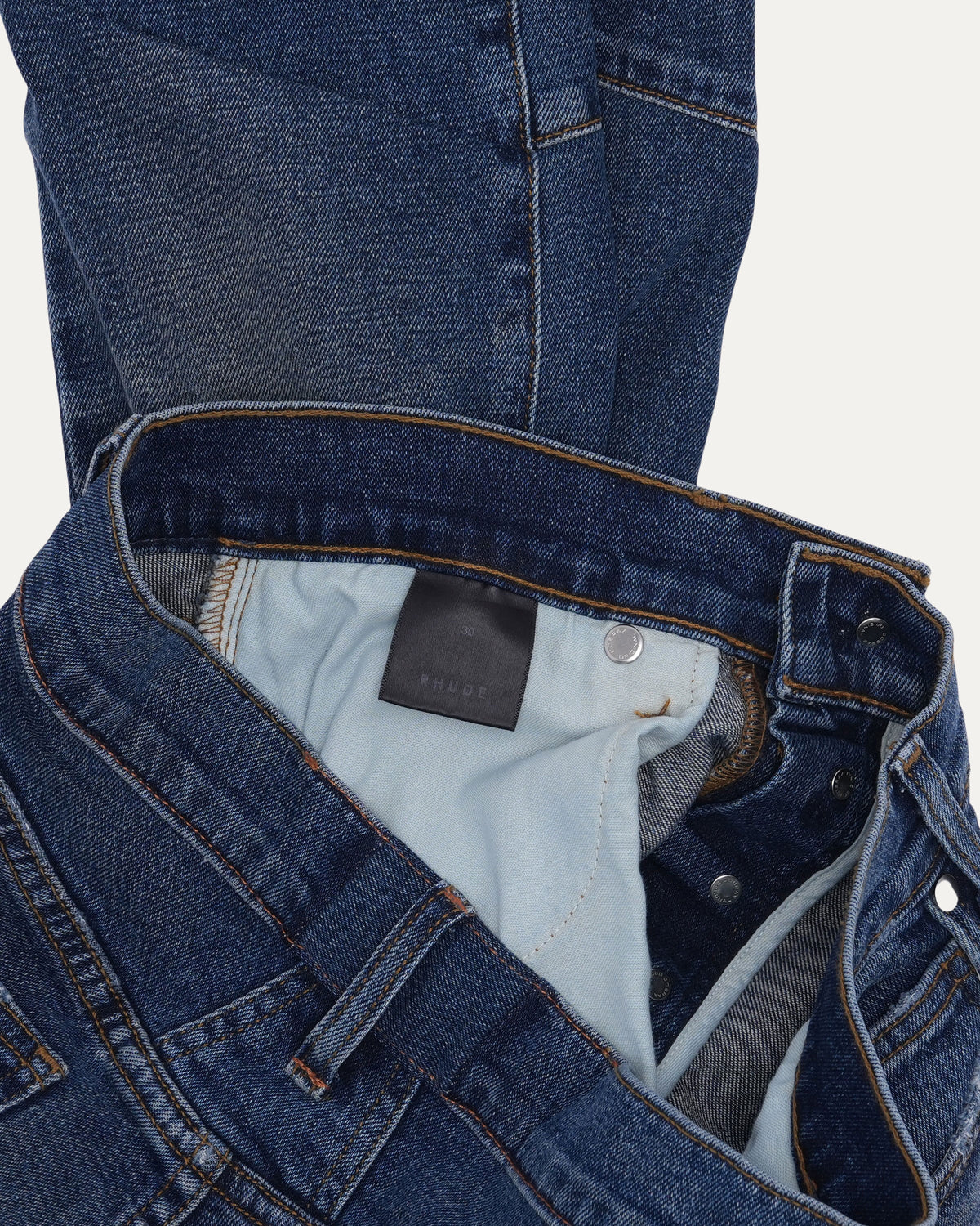 Snap Button Hem Jeans